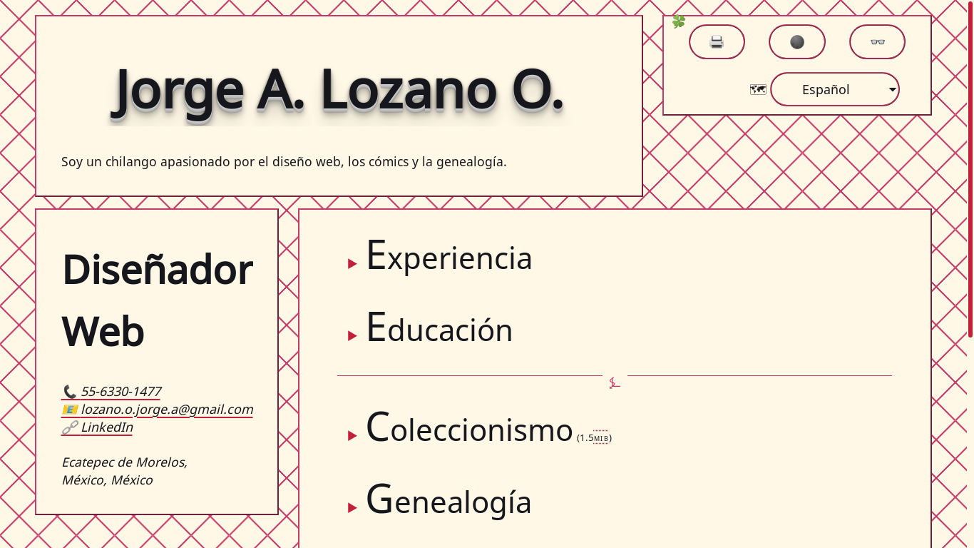 website screenshot of https://loorjoal.netlify.app/