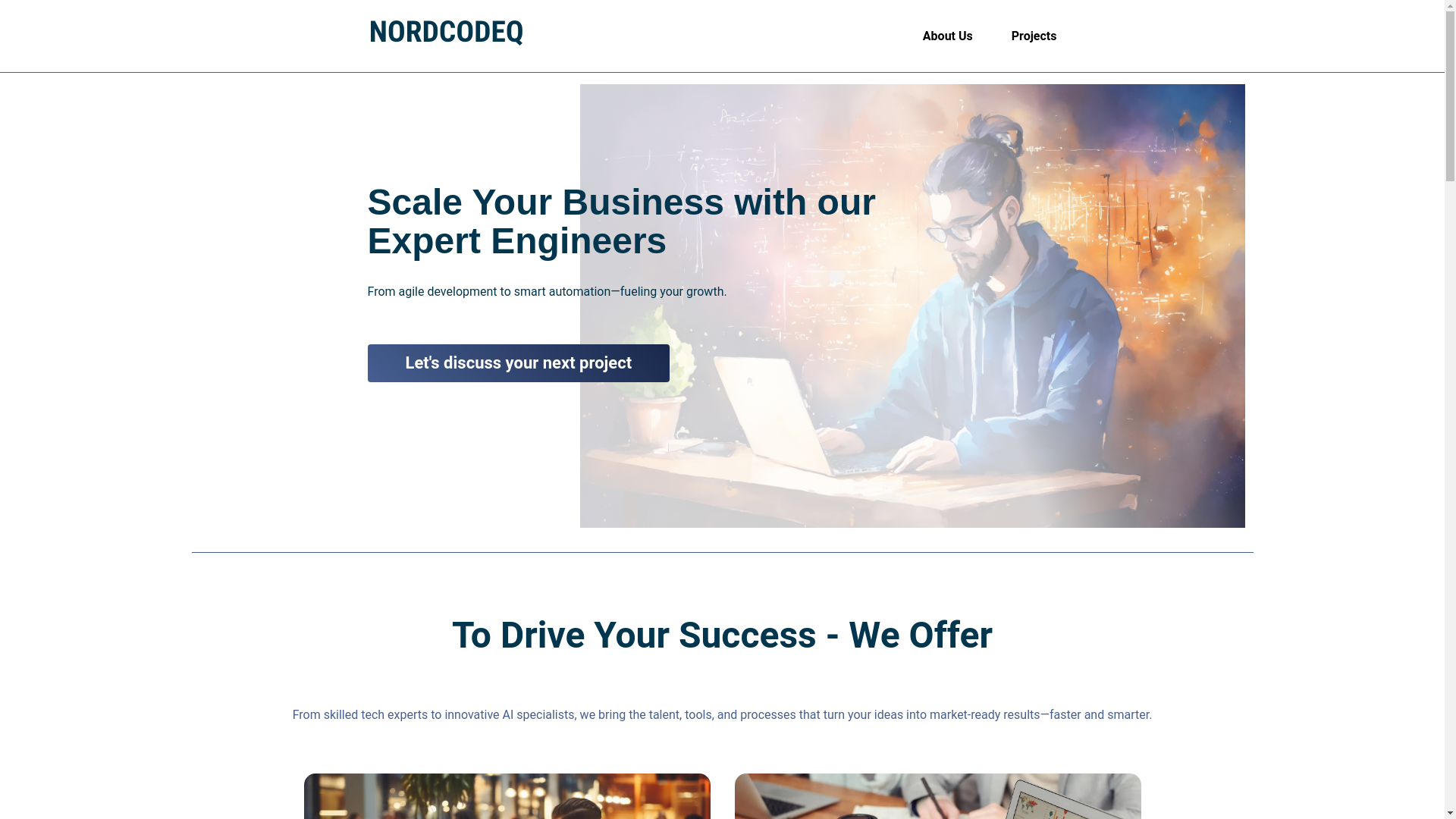 website screenshot of https://nordcodeq.com/