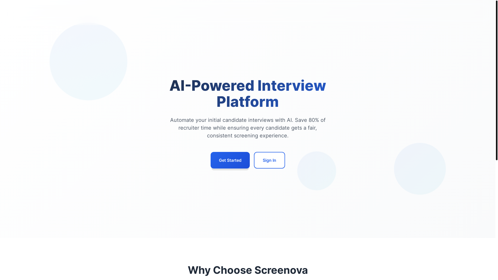 website screenshot of https://screenova.io/