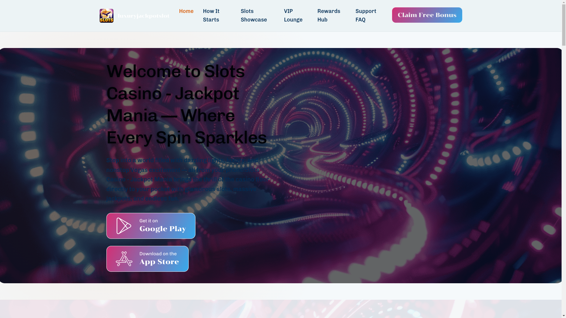 website screenshot of https://luxuryjackpotslot.com/