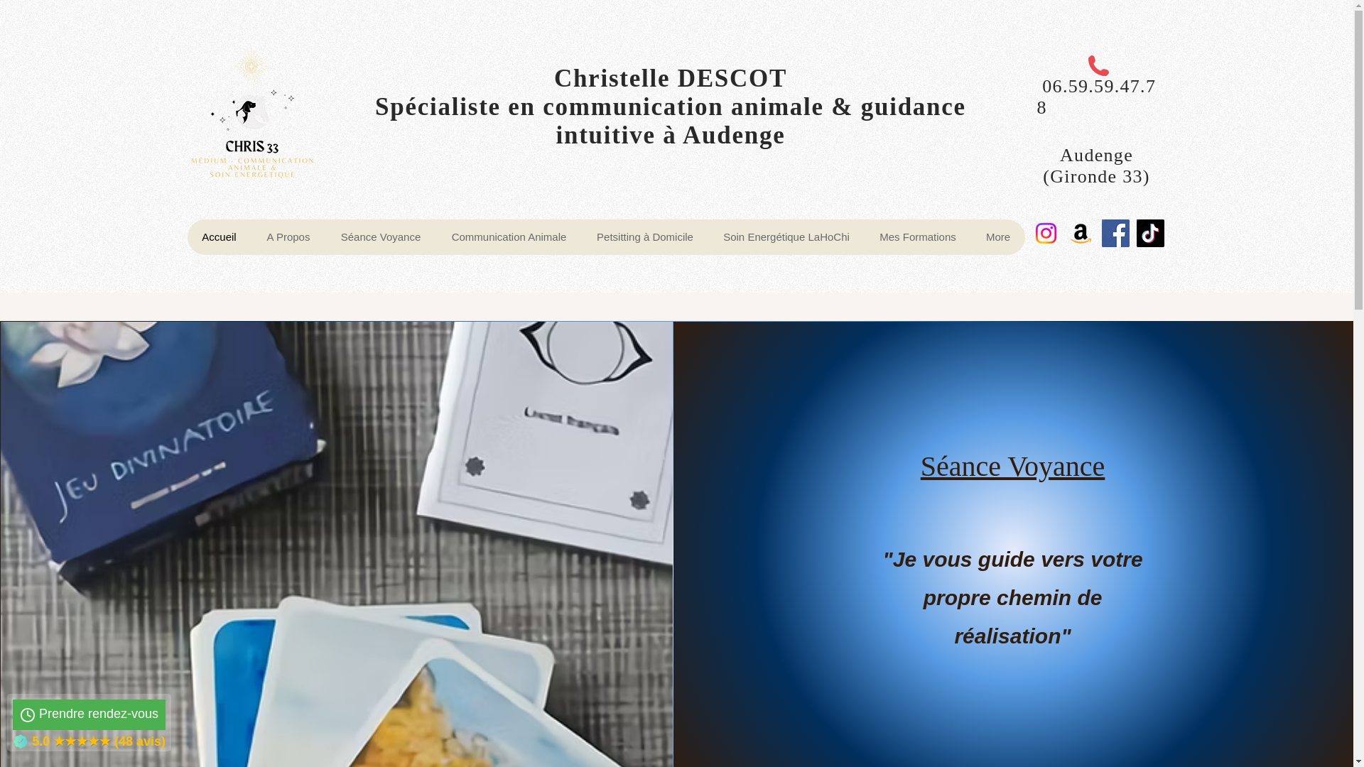 website screenshot of https://christelledescot.fr/