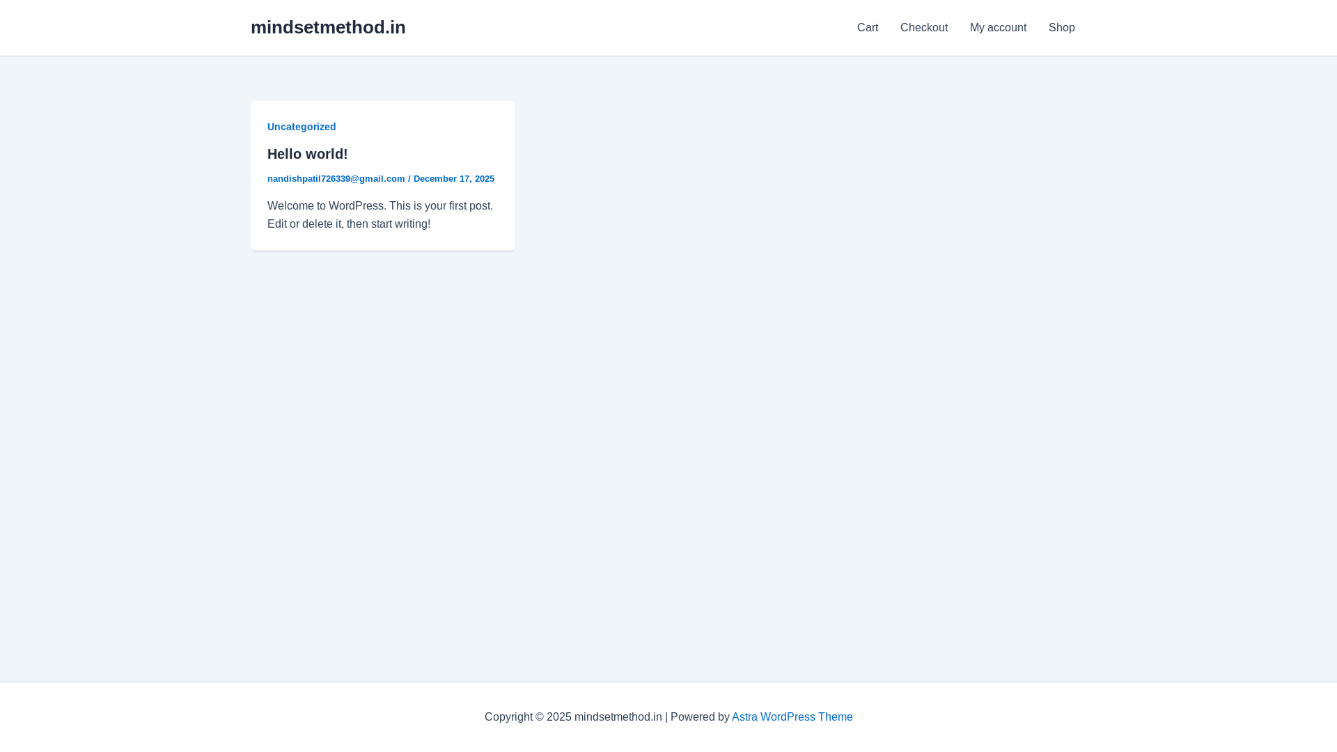 website screenshot of https://mindsetmethod.in/