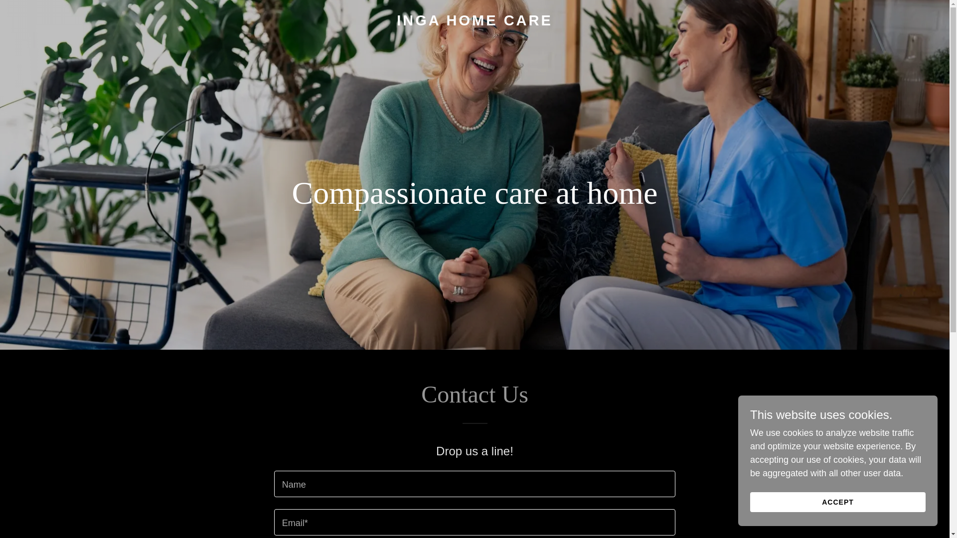 website screenshot of https://ingahomecare.com/