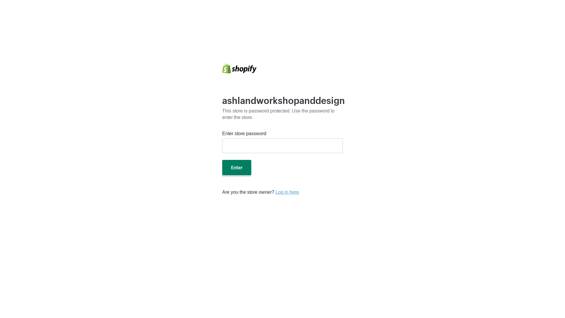 website screenshot of https://ashlandworkshopanddesign.com/