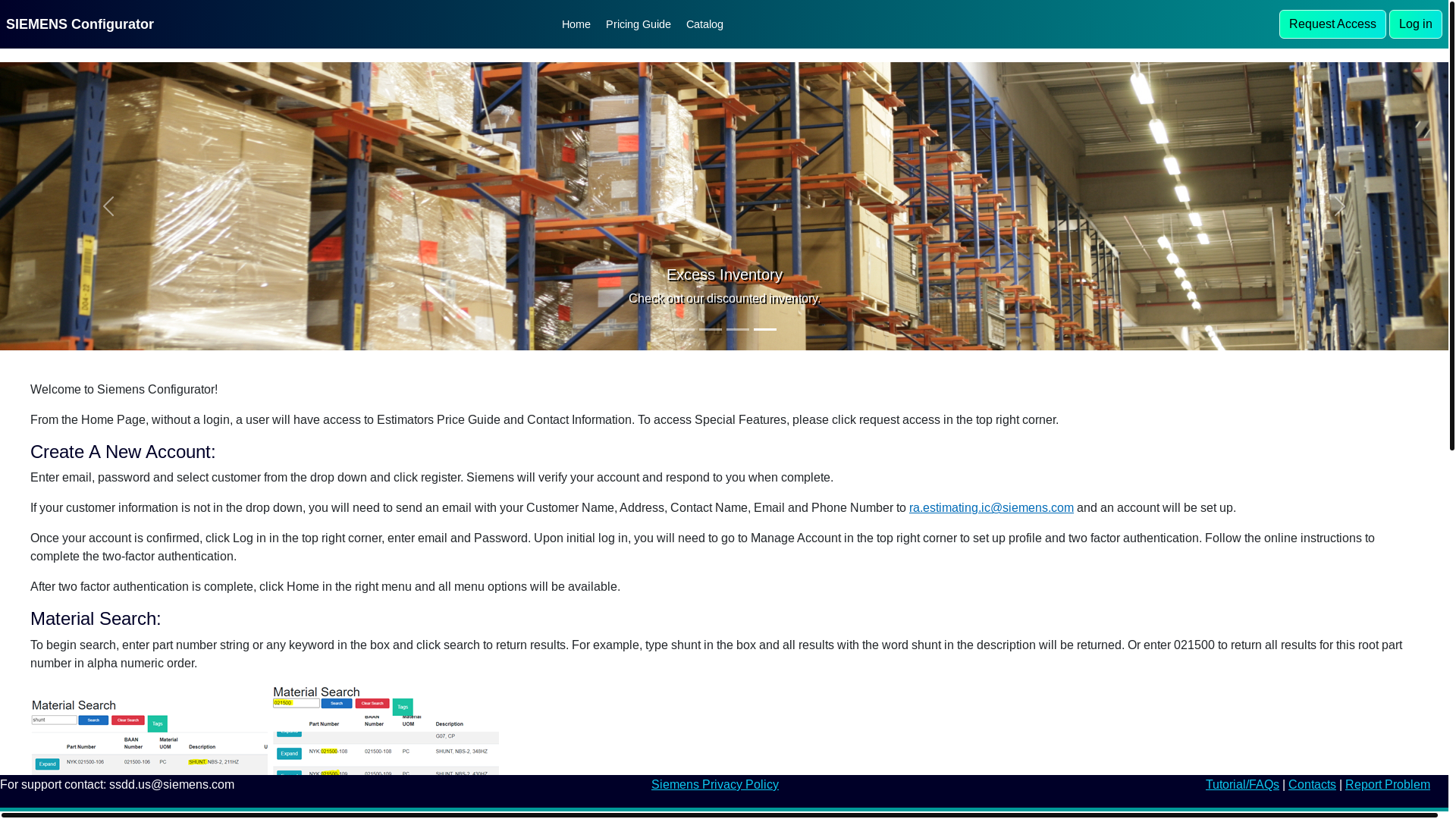 website screenshot of https://ssddconfigurator-qa.azurewebsites.net/