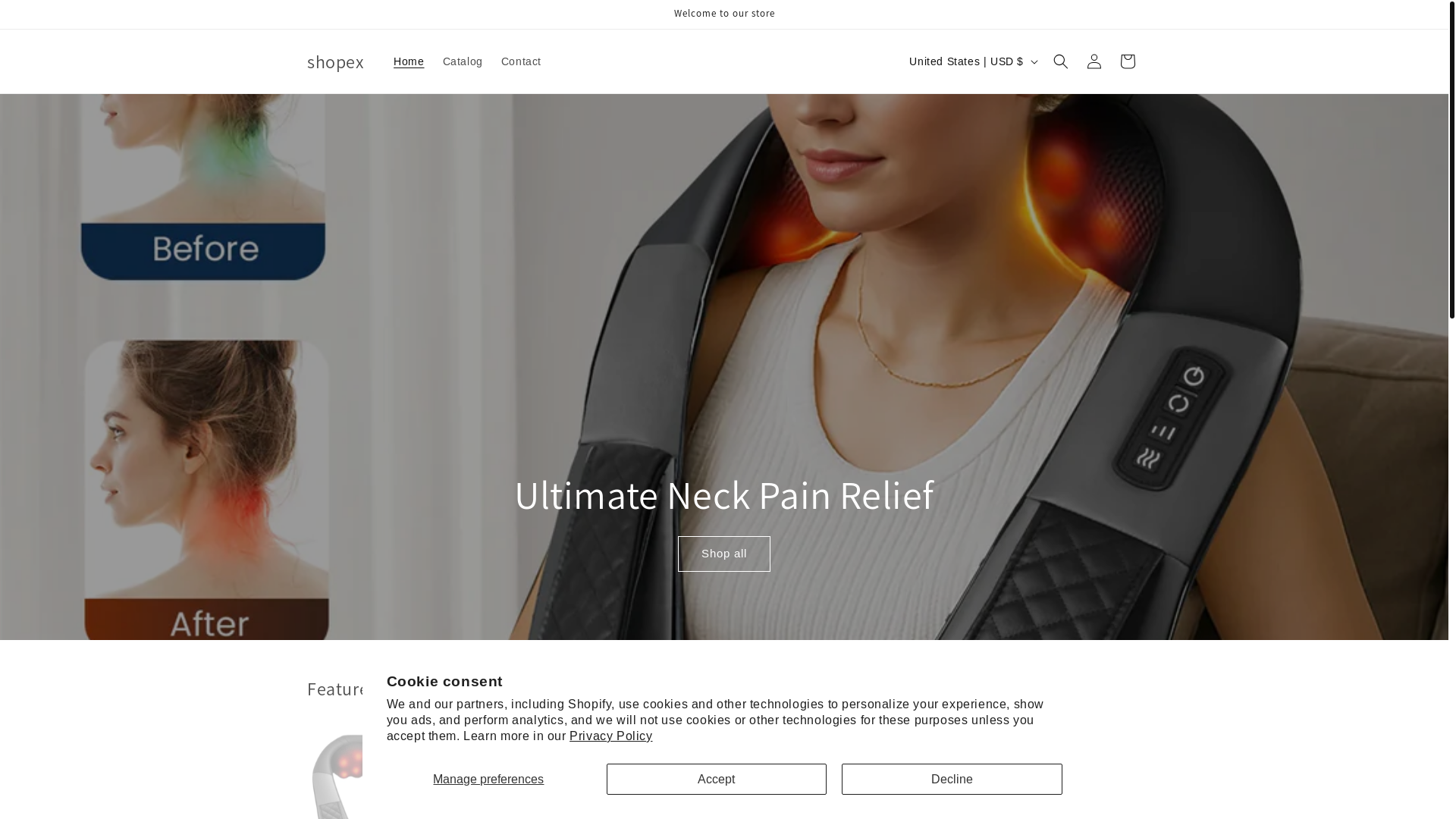 website screenshot of https://shopextraonline.com/