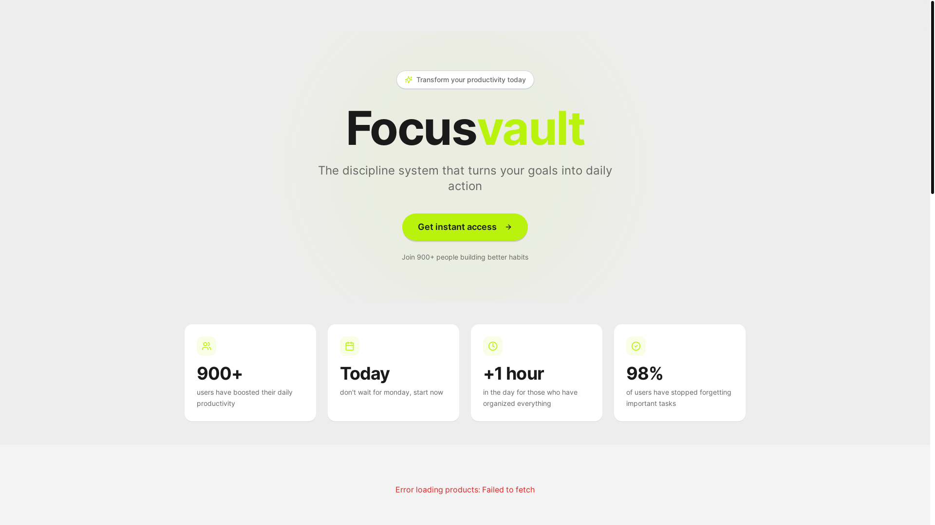 website screenshot of https://focusvault.eu/