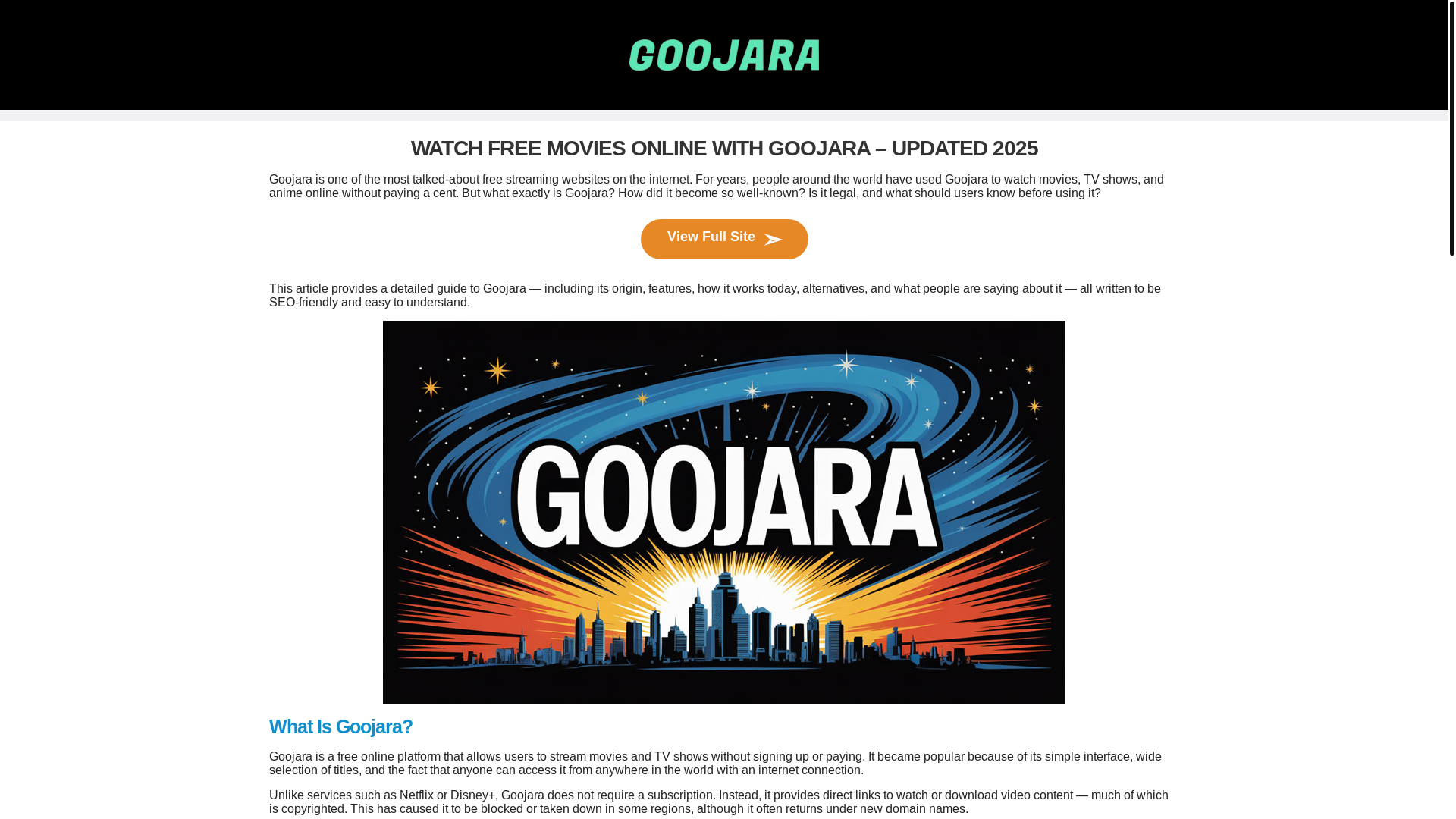 website screenshot of https://goojara-to.mom/