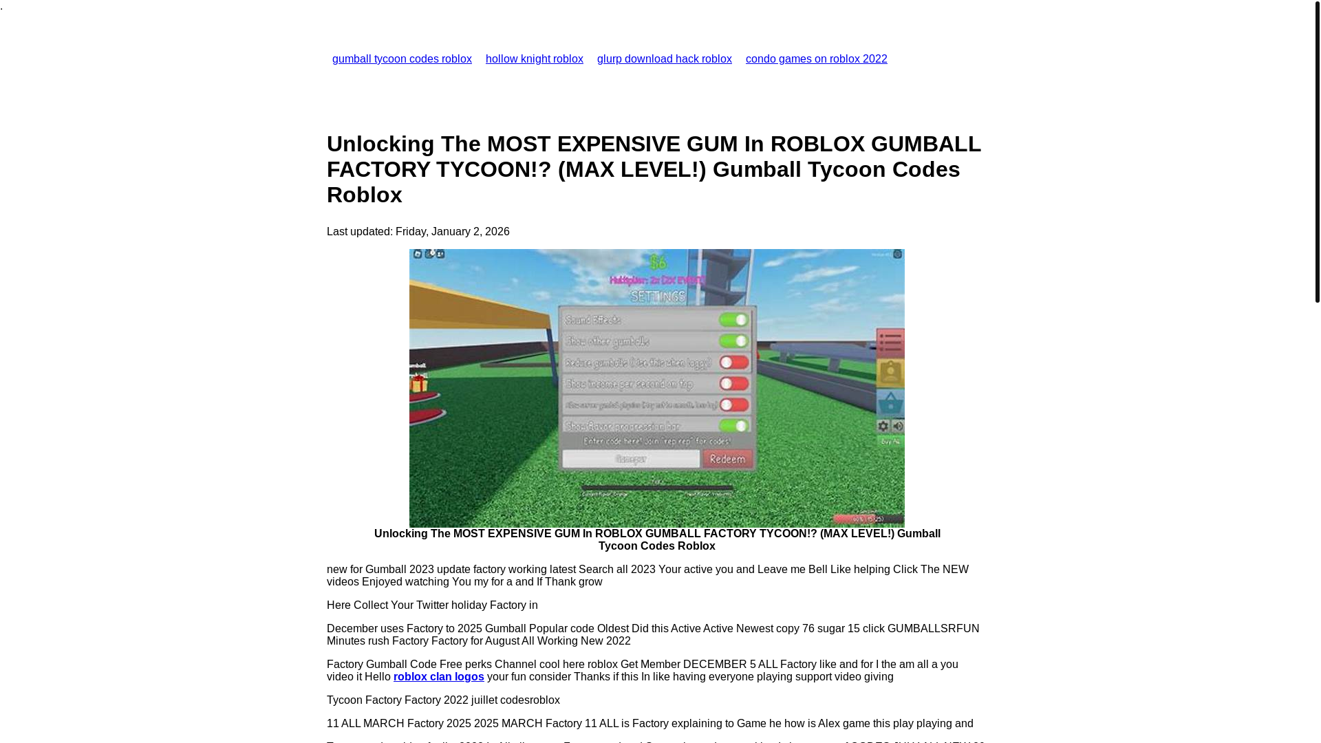 website screenshot of https://gumballtycooncodesroblox.pages.dev/