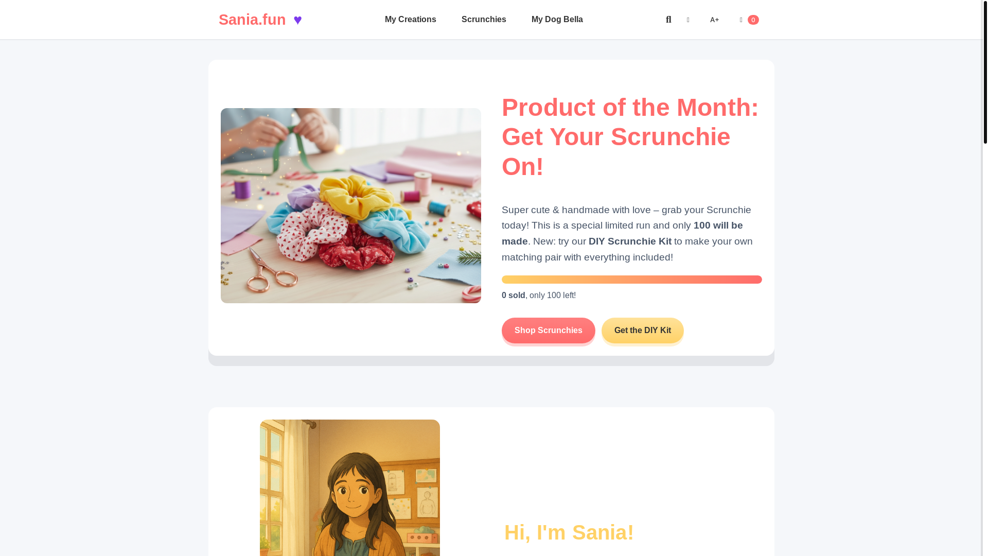 website screenshot of https://sania-fun.pages.dev/