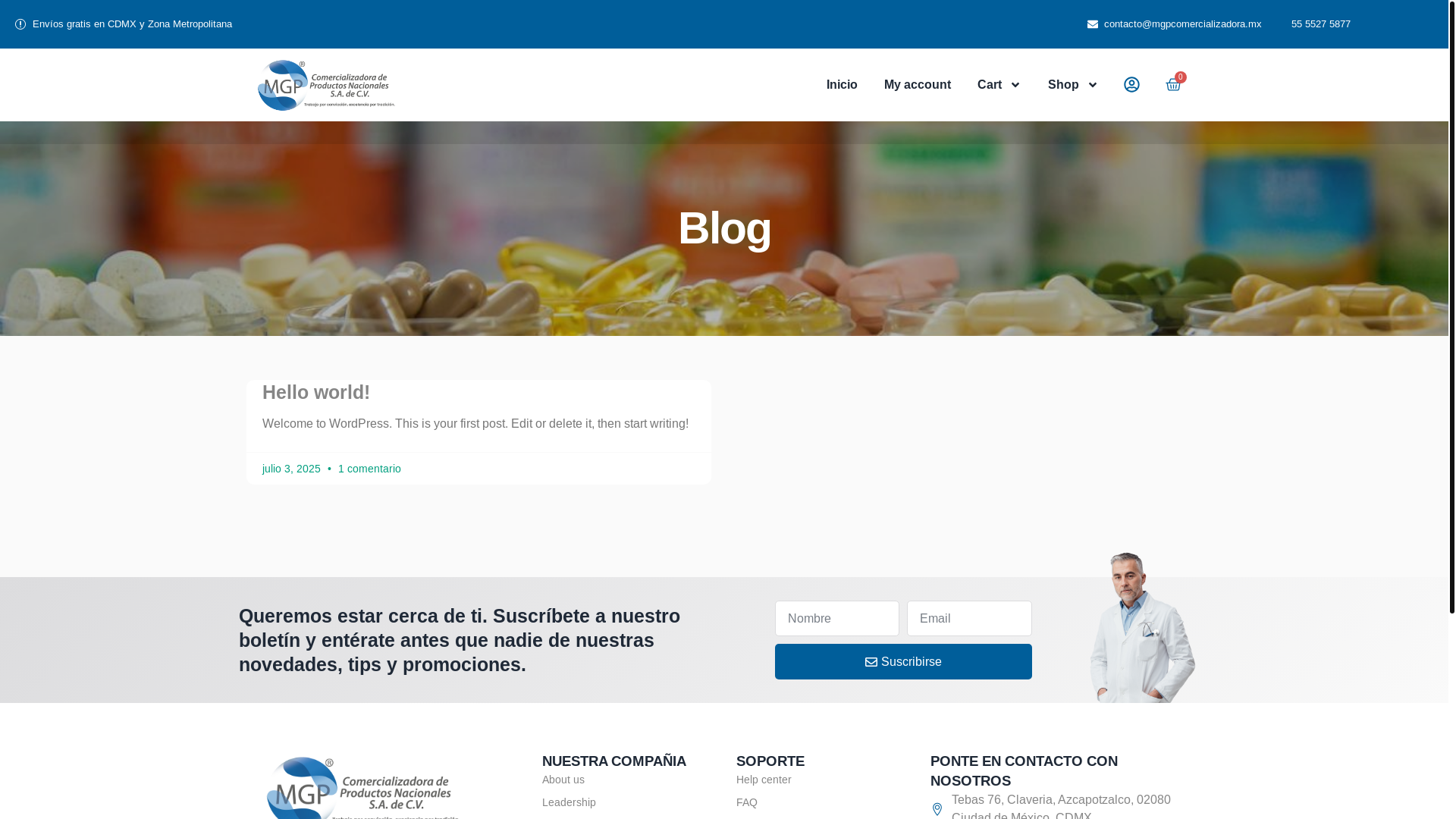 website screenshot of https://mgpcomercializadora.com/