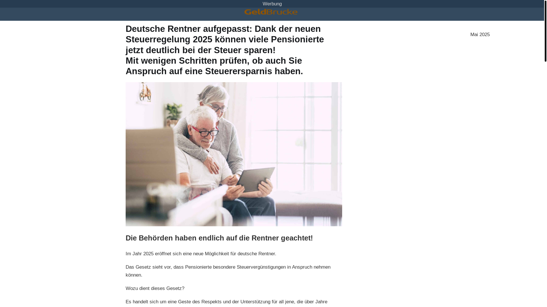 website screenshot of https://geldbrucke.org/