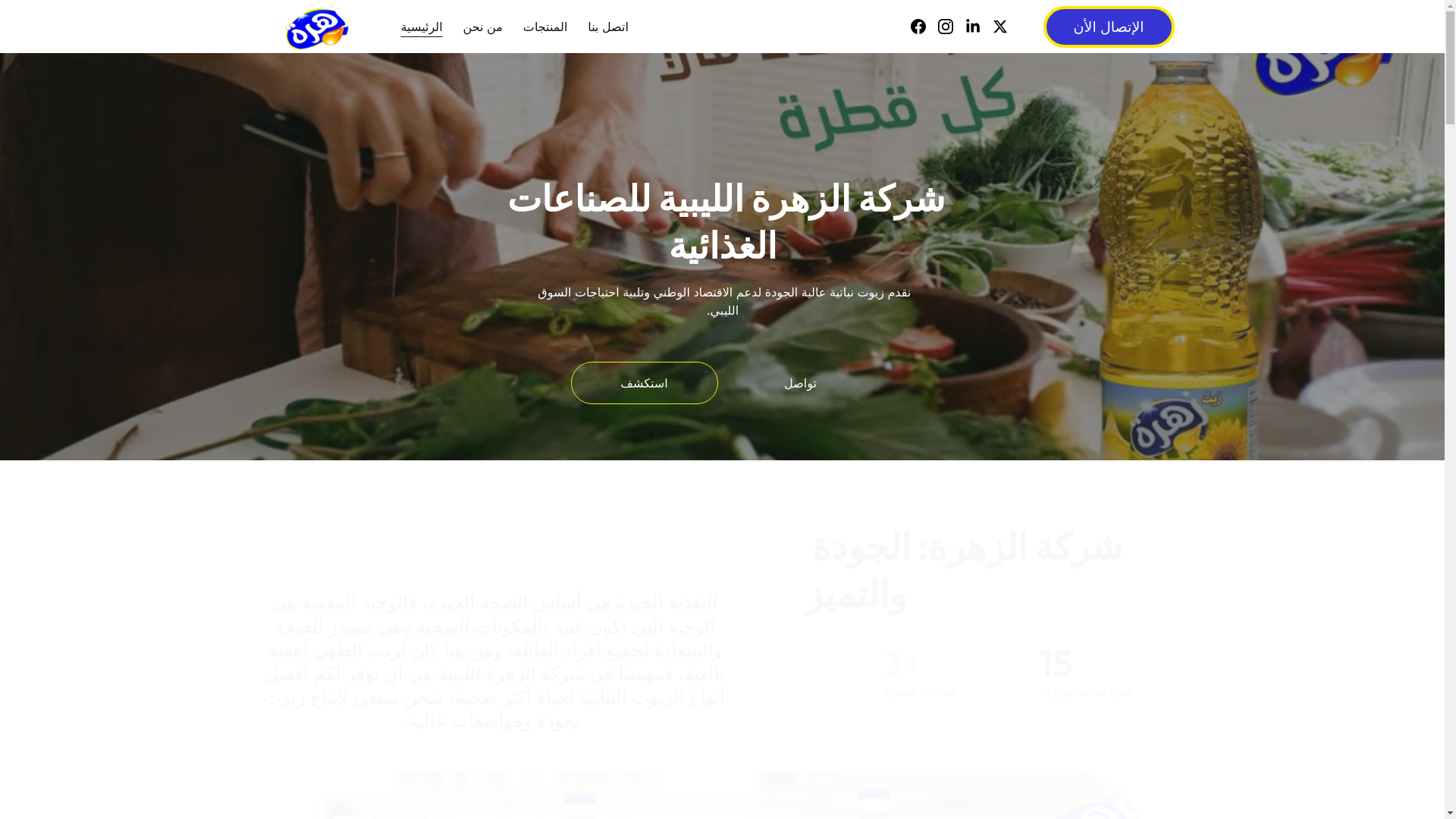 website screenshot of https://zahra-company.com/