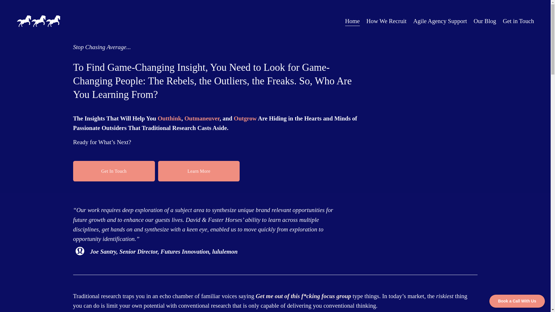 website screenshot of https://meetfasterhorses.com/