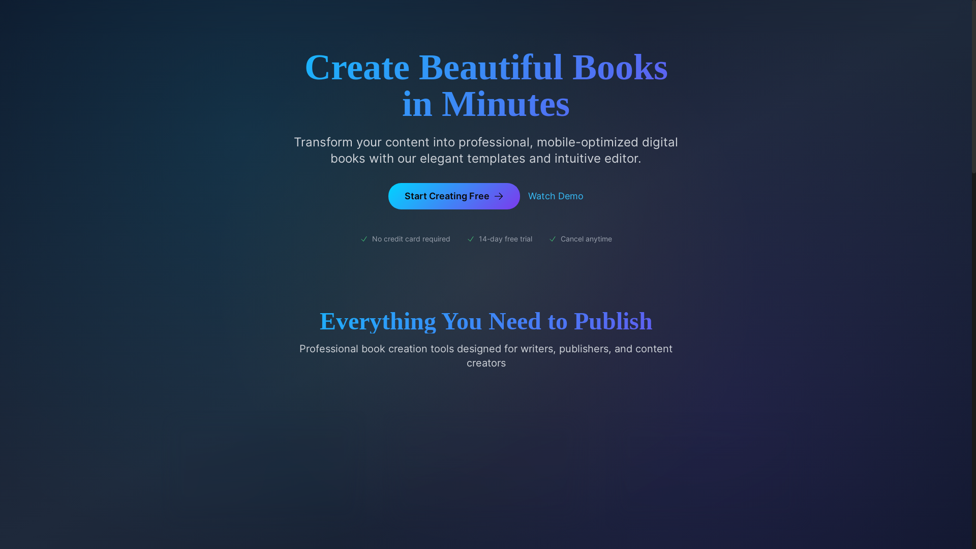 website screenshot of https://bookforge-saas.pages.dev/