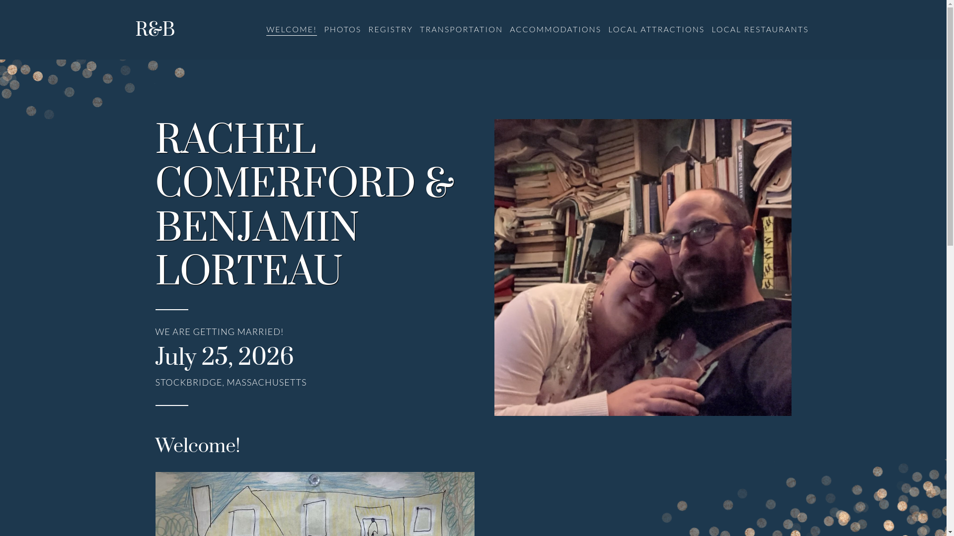 website screenshot of https://rachelandbenjaminaregettingmarried.com/