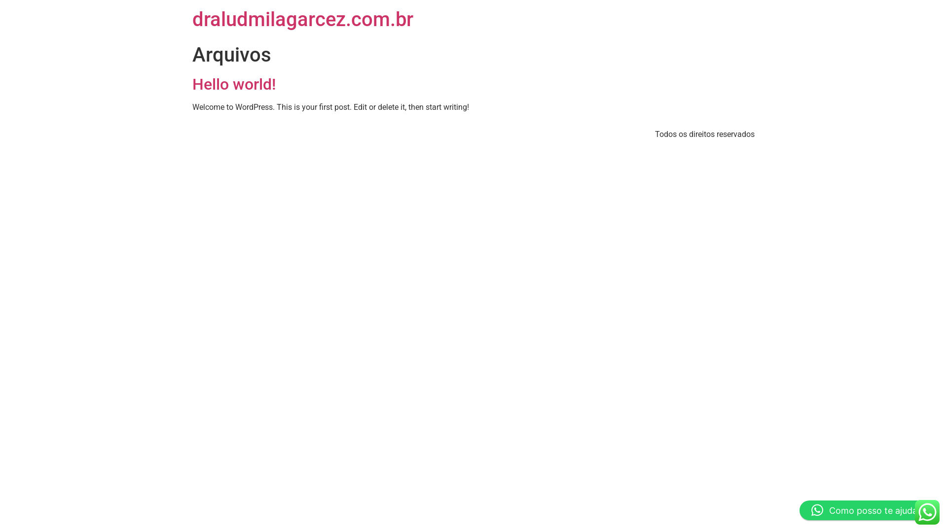 website screenshot of https://draludmilagarcez.com.br/