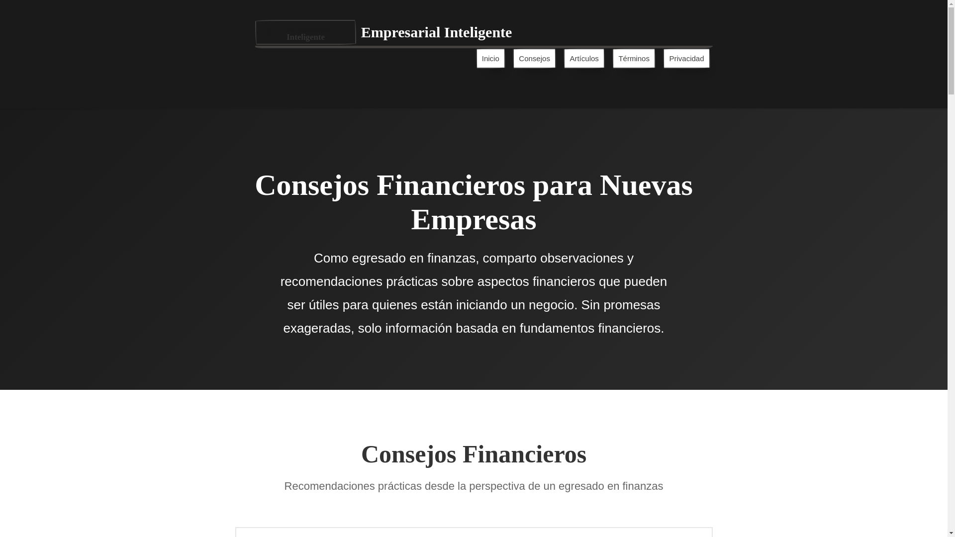 website screenshot of https://empresarialinteligente.mx/