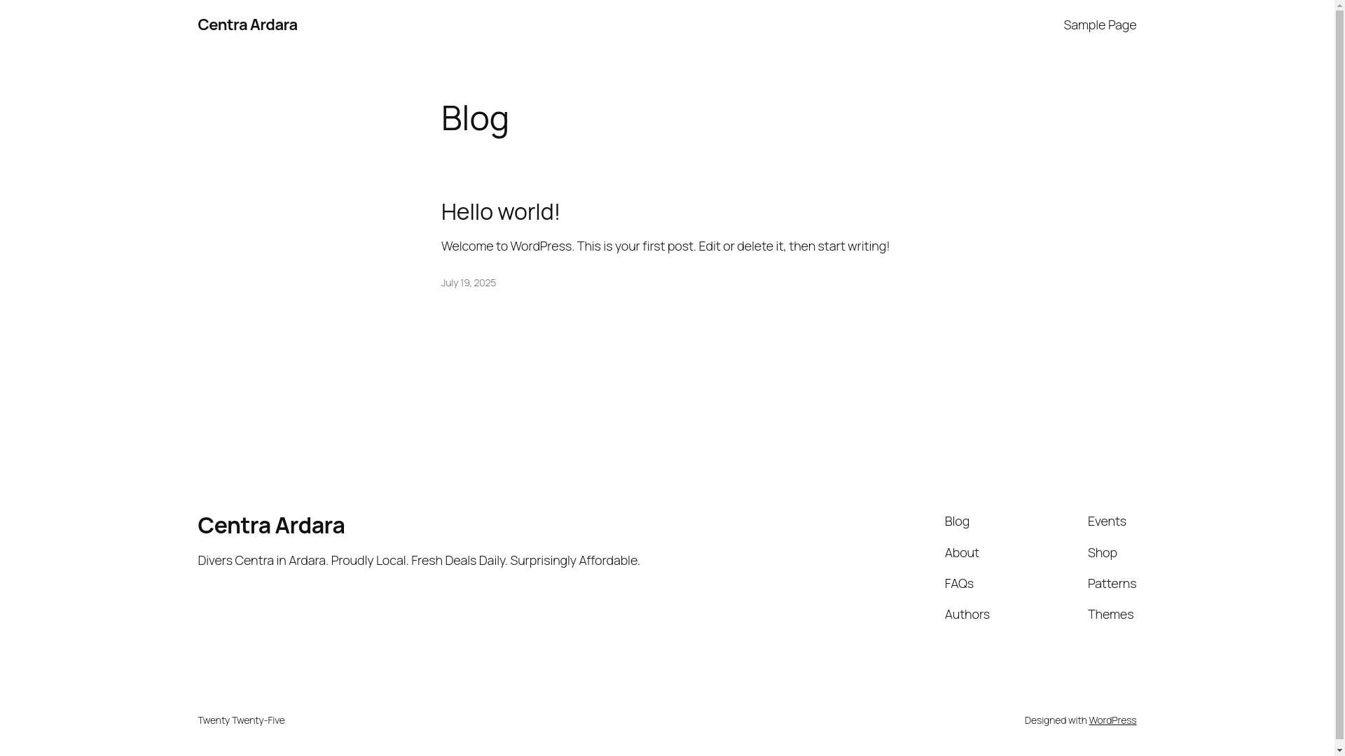 website screenshot of https://centraardara.ie/