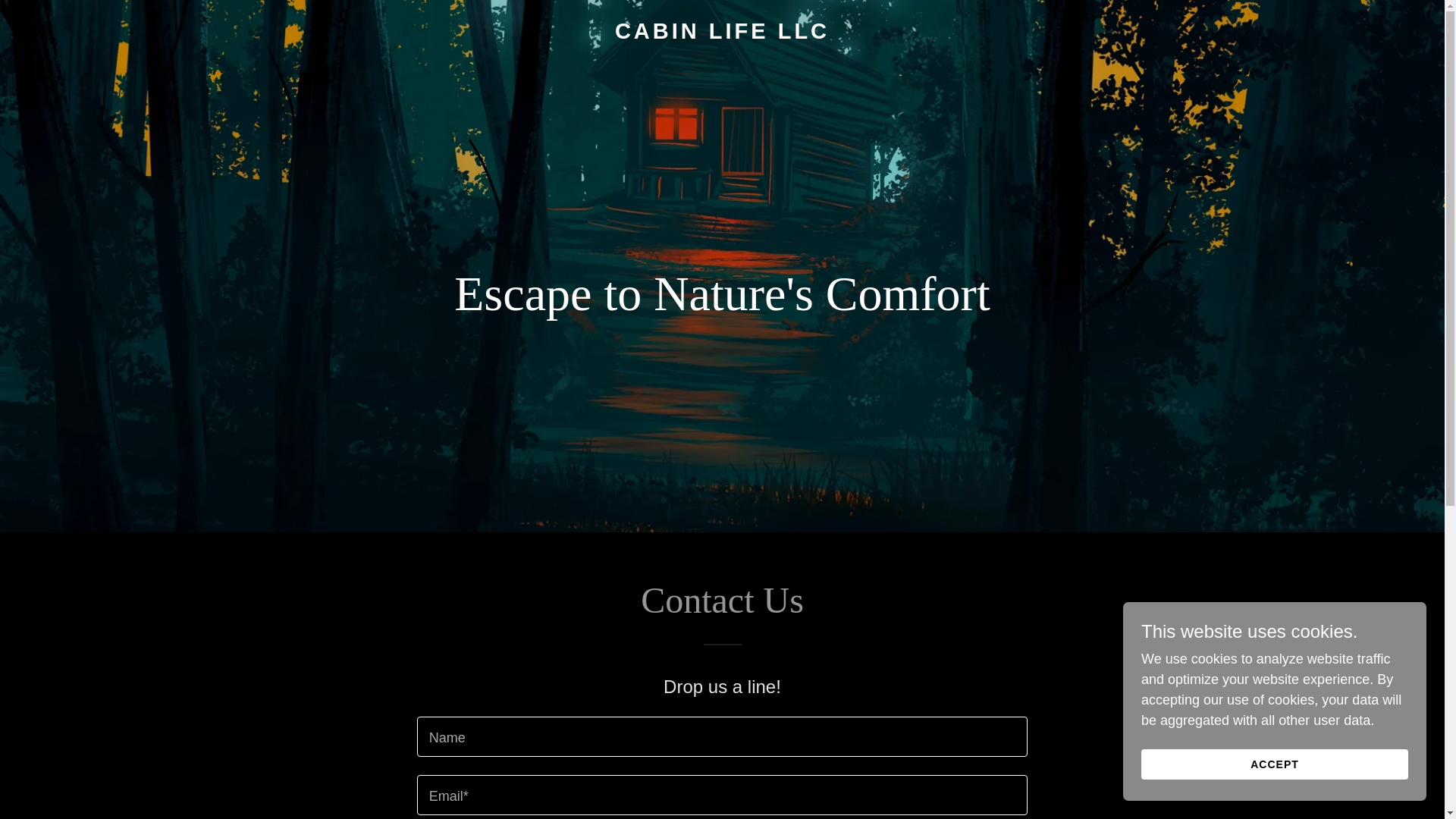 website screenshot of https://cabinliferental.com/