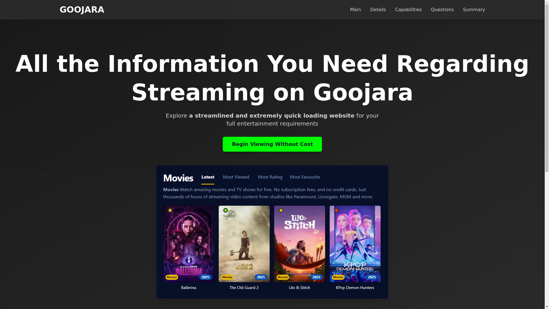 website screenshot of https://goojara-31a9.pages.dev/