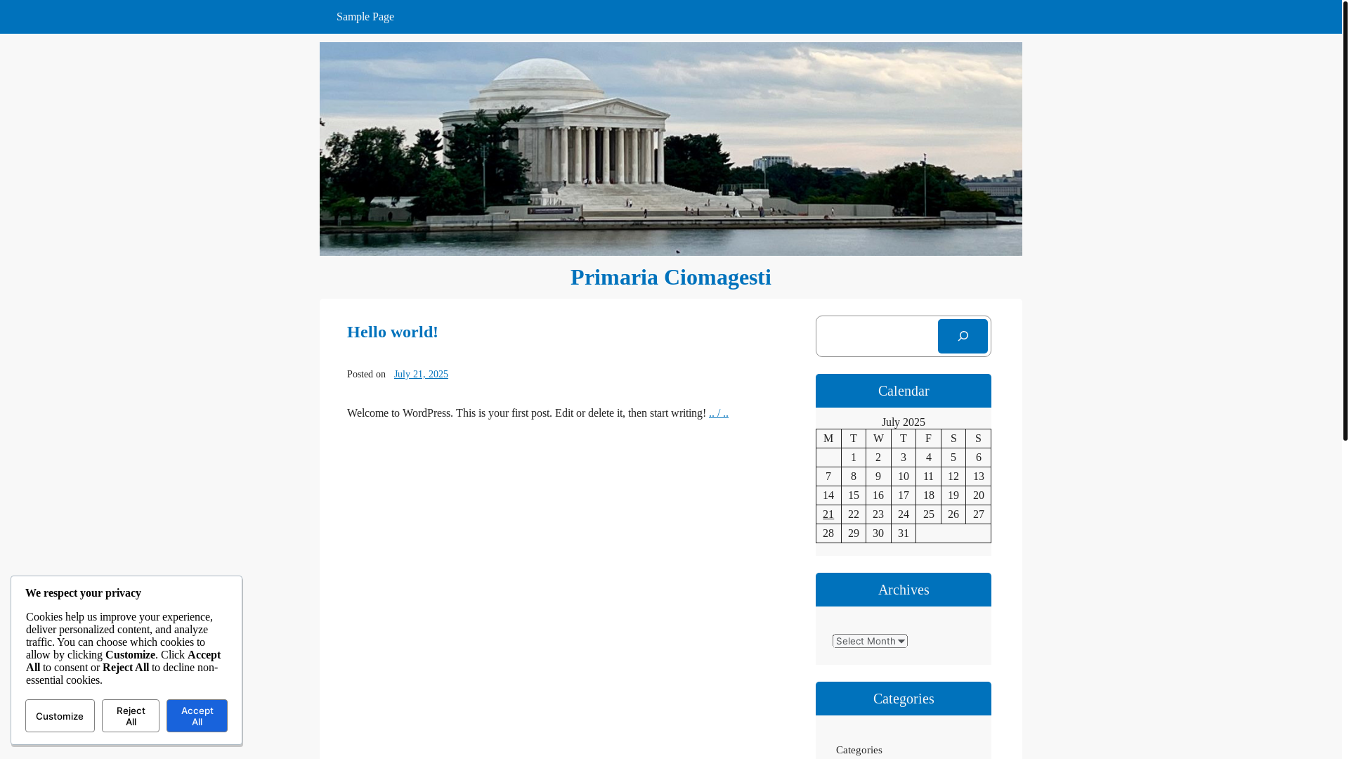 website screenshot of https://primariaciomagesti.ro/