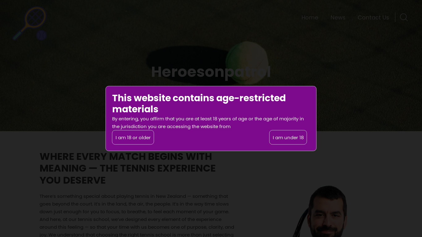 website screenshot of https://heroesonpatrol.info/