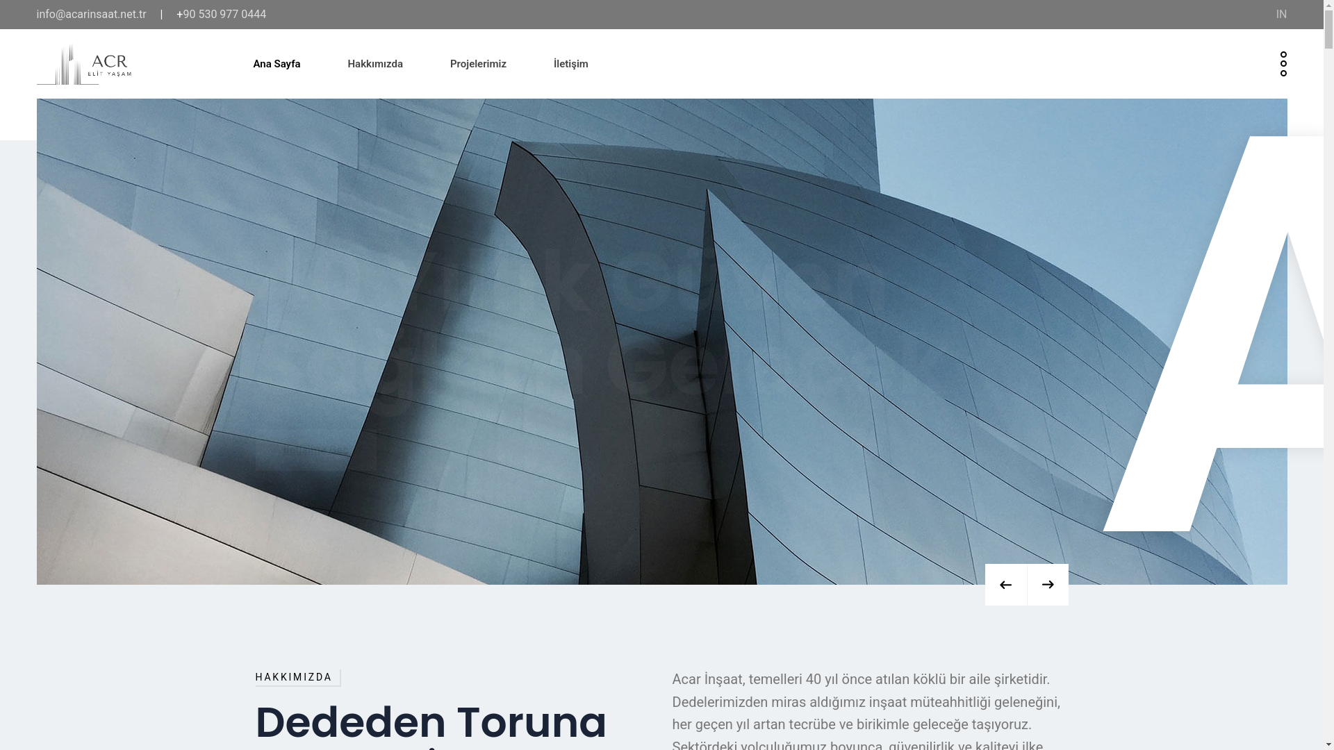 website screenshot of https://acrelityasam.com.tr/
