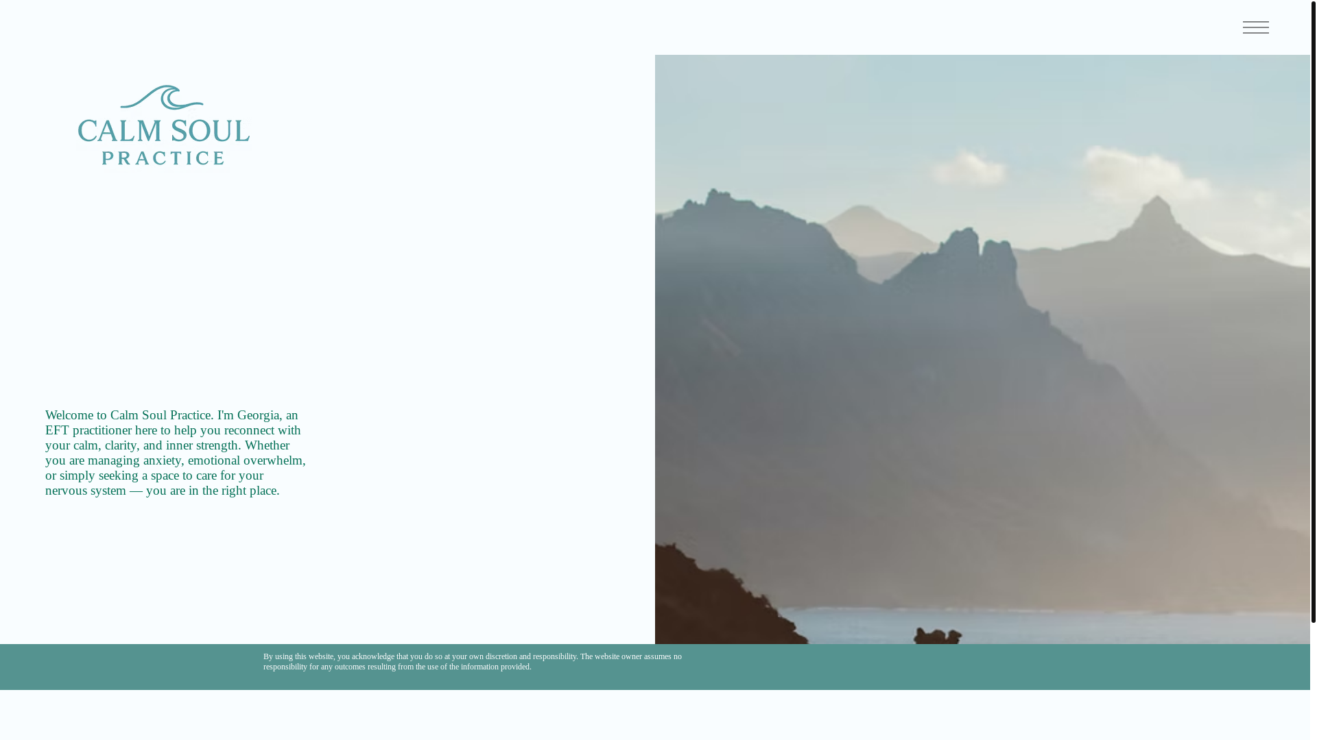 website screenshot of https://calmsoulpractice.com/
