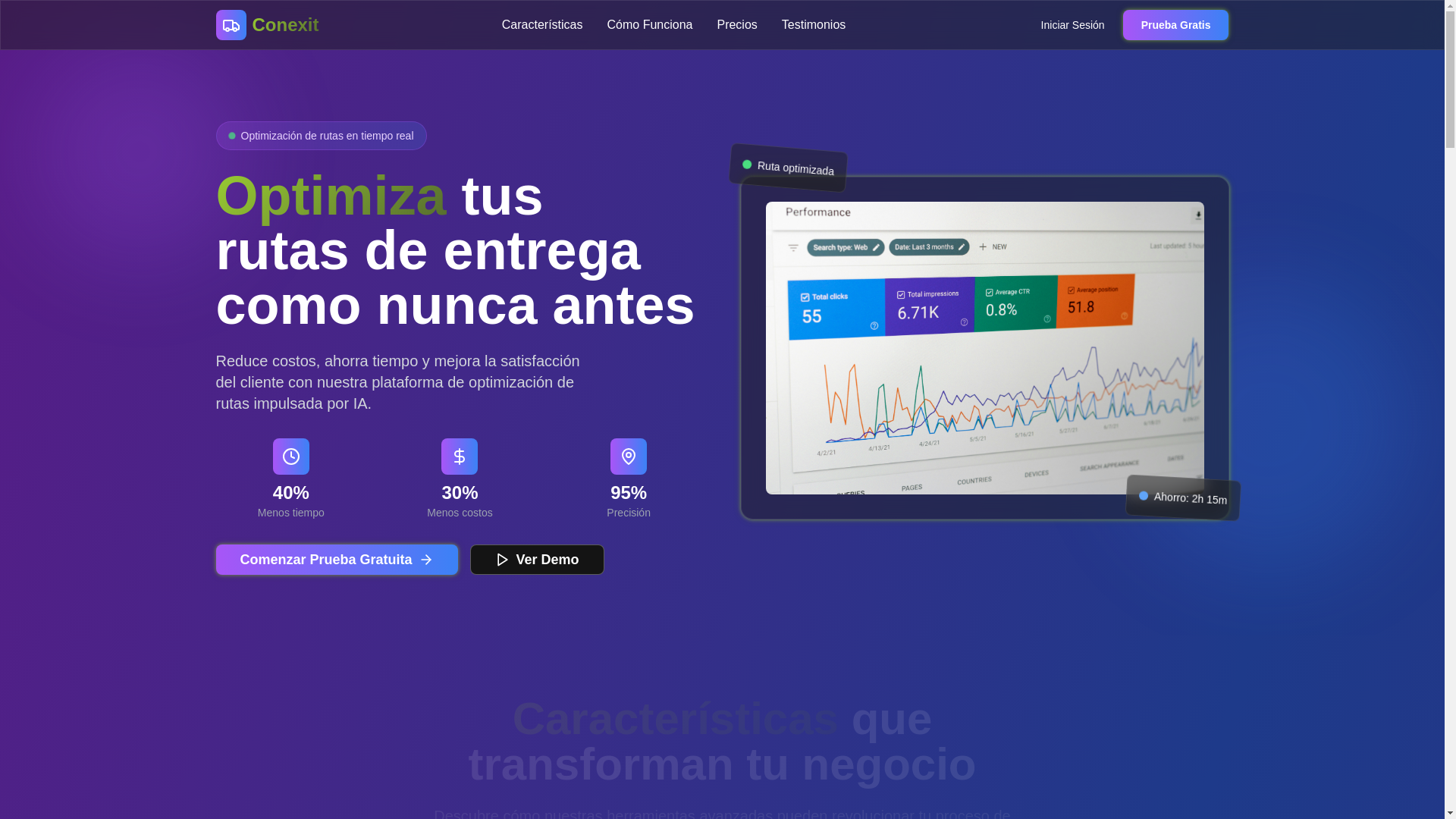 website screenshot of https://conexit.online/