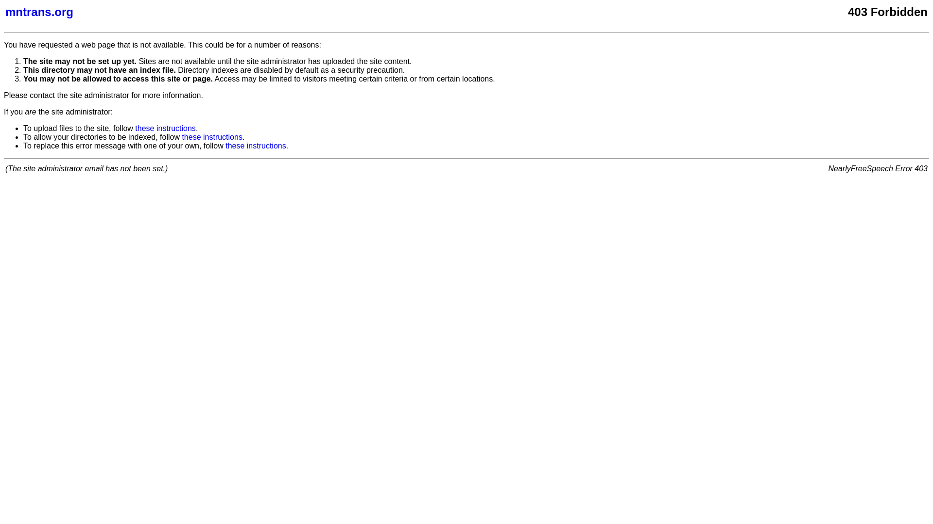website screenshot of https://mntrans.org/