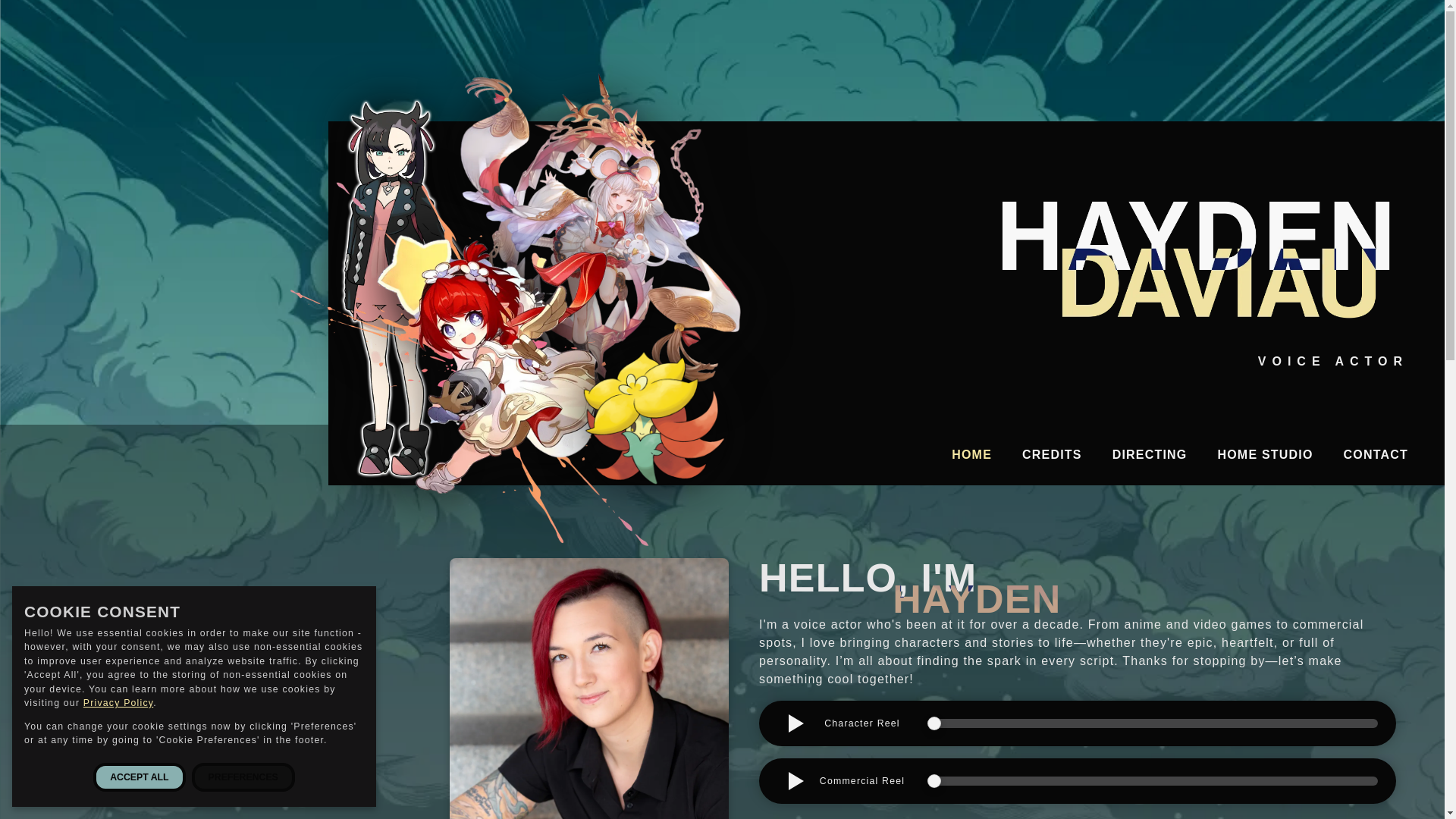 website screenshot of https://haydendaviau.com/