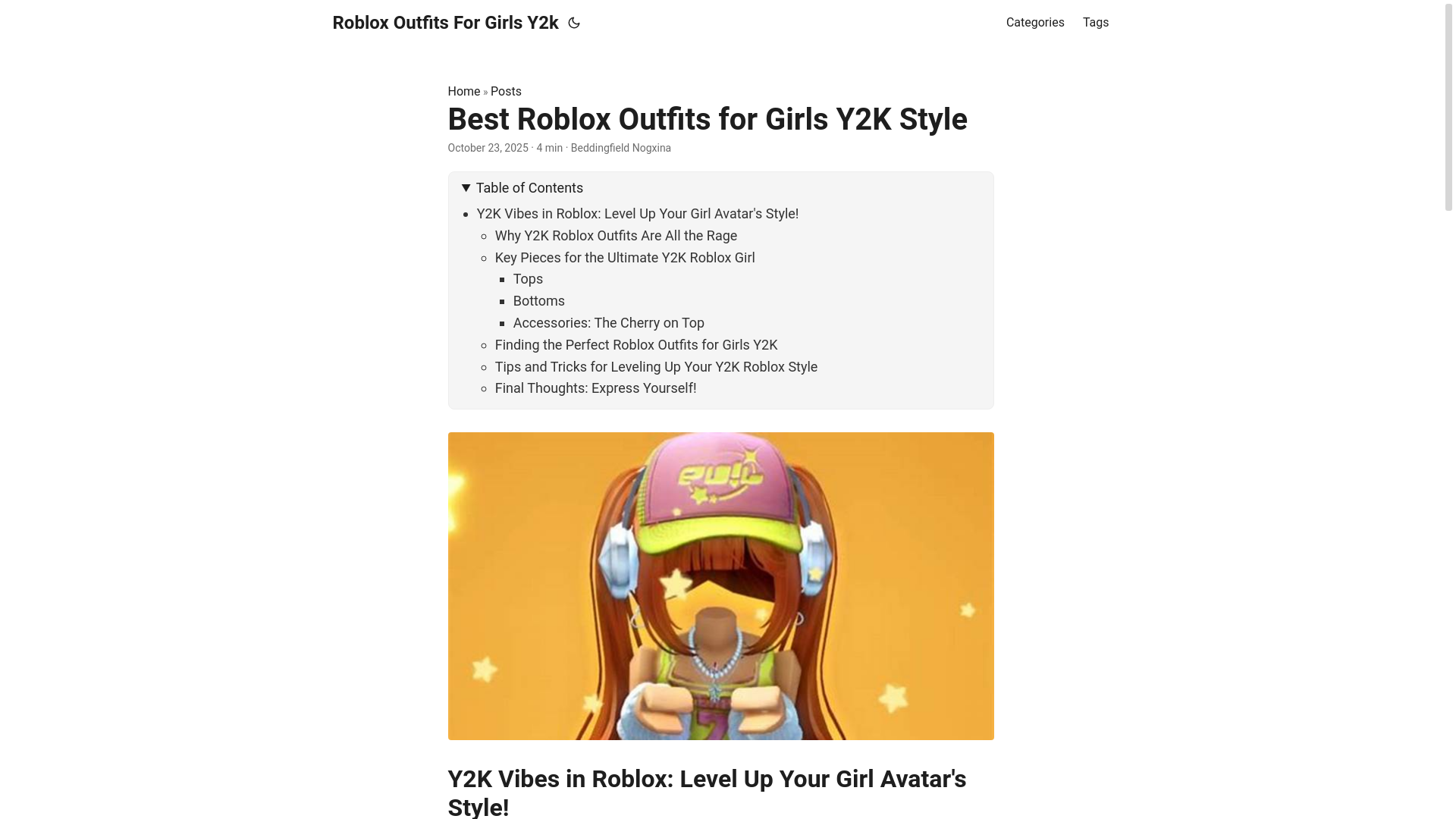 website screenshot of https://roblox-outfits-for-girls-y2k.pages.dev/