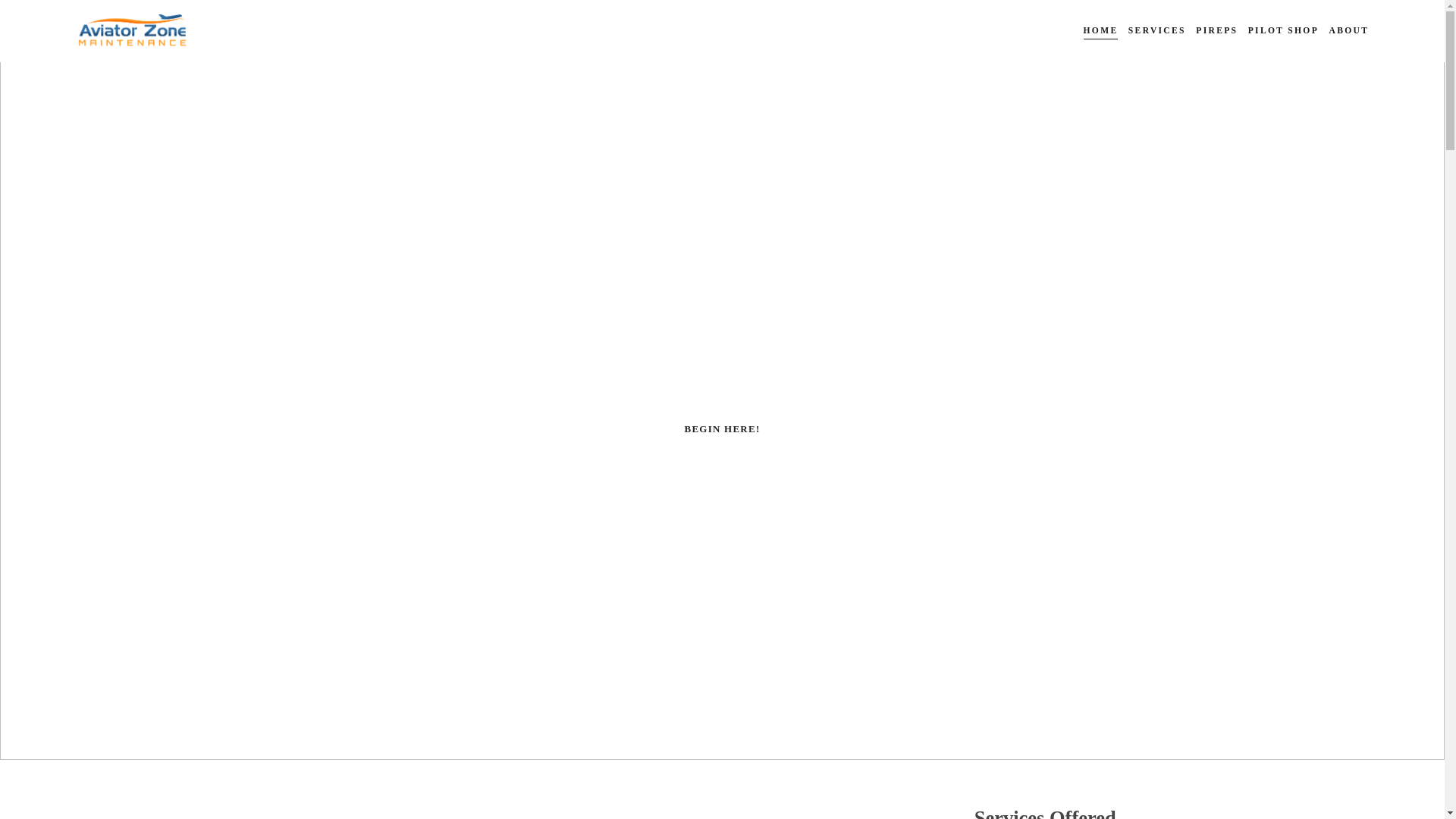 website screenshot of https://aviatorzonemaintenance.com/