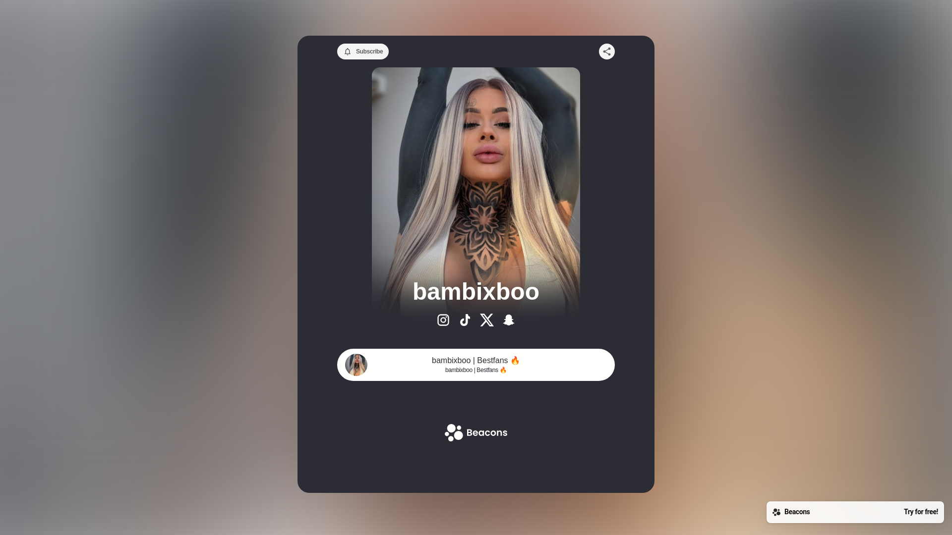 website screenshot of https://bambixboo.com/