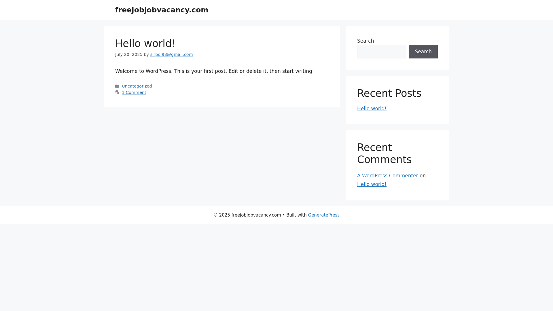 website screenshot of https://freejobjobvacancy.com/