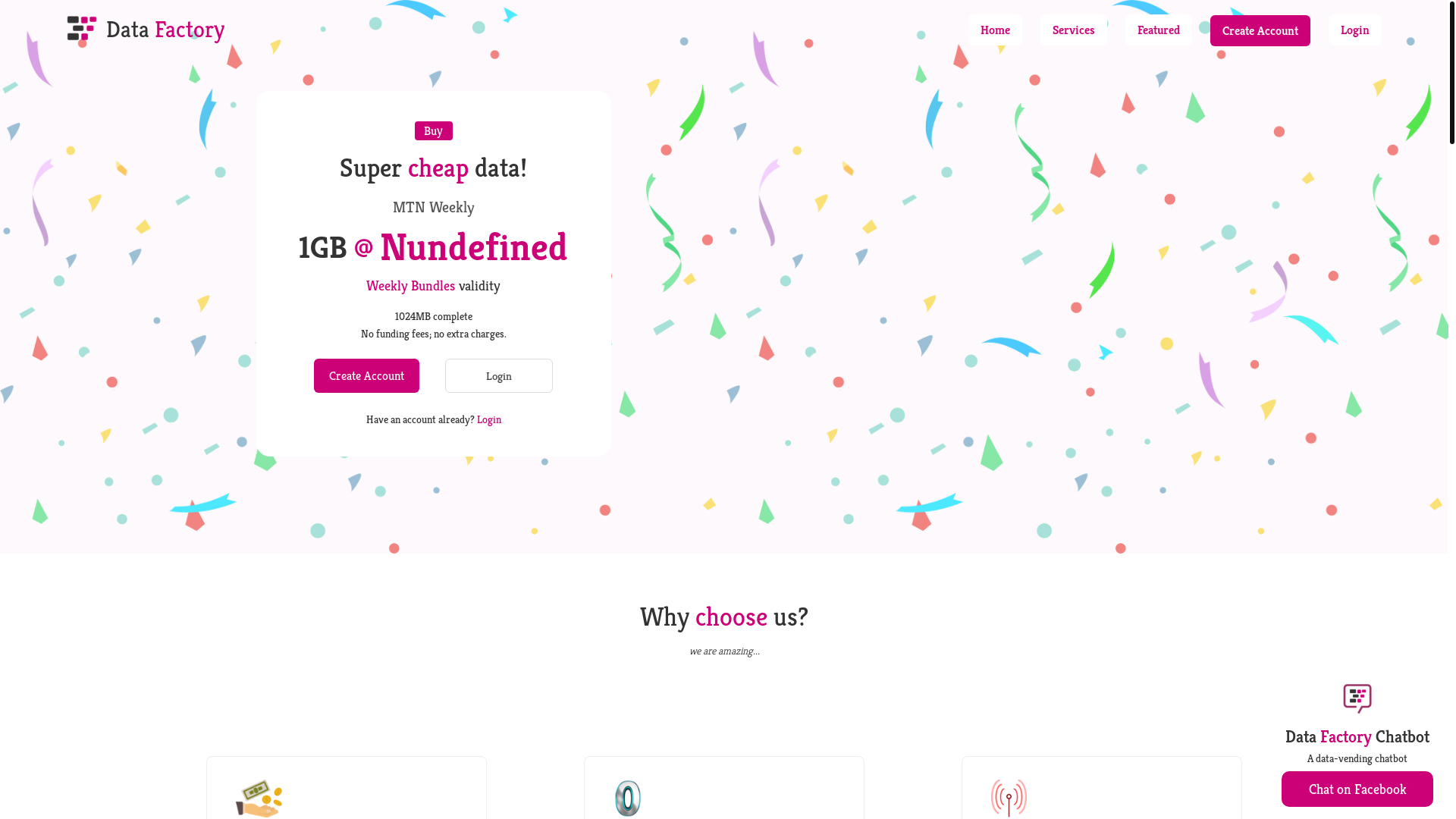 website screenshot of https://datafactory.pages.dev/