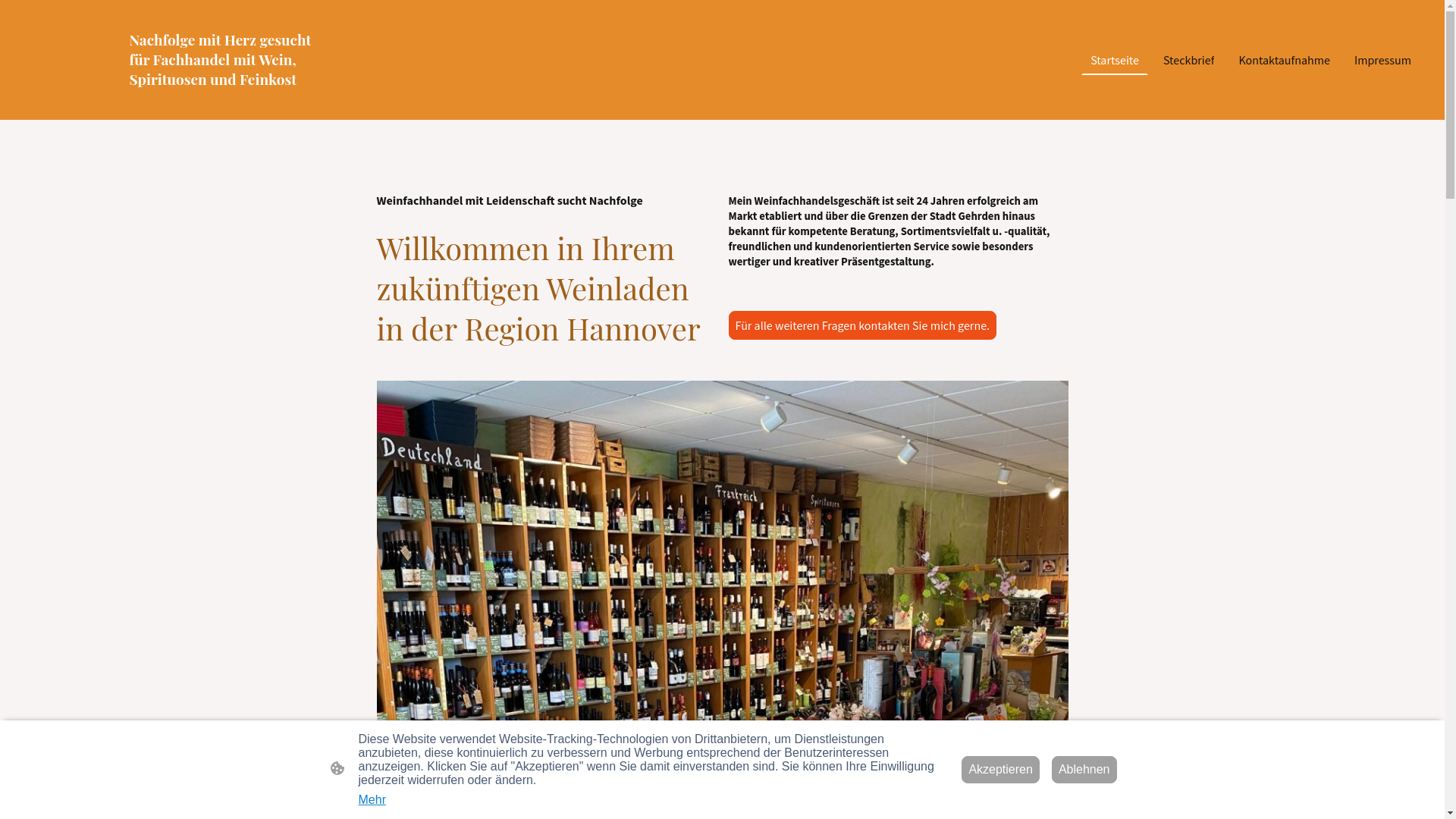 website screenshot of https://nachfolge-weinladen-regionhannover.de/