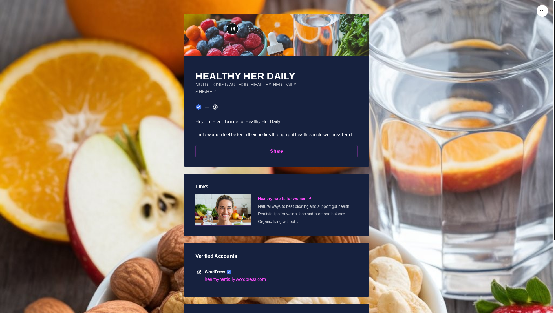 website screenshot of https://healthyherdaily.life/