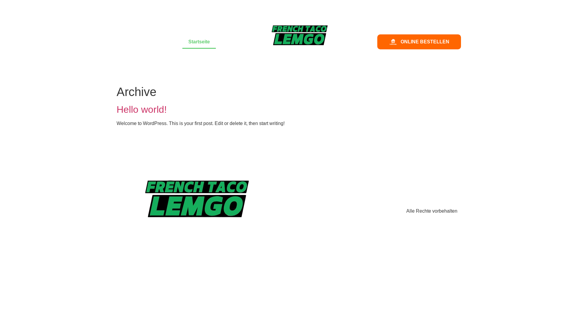 website screenshot of https://french-taco.de/