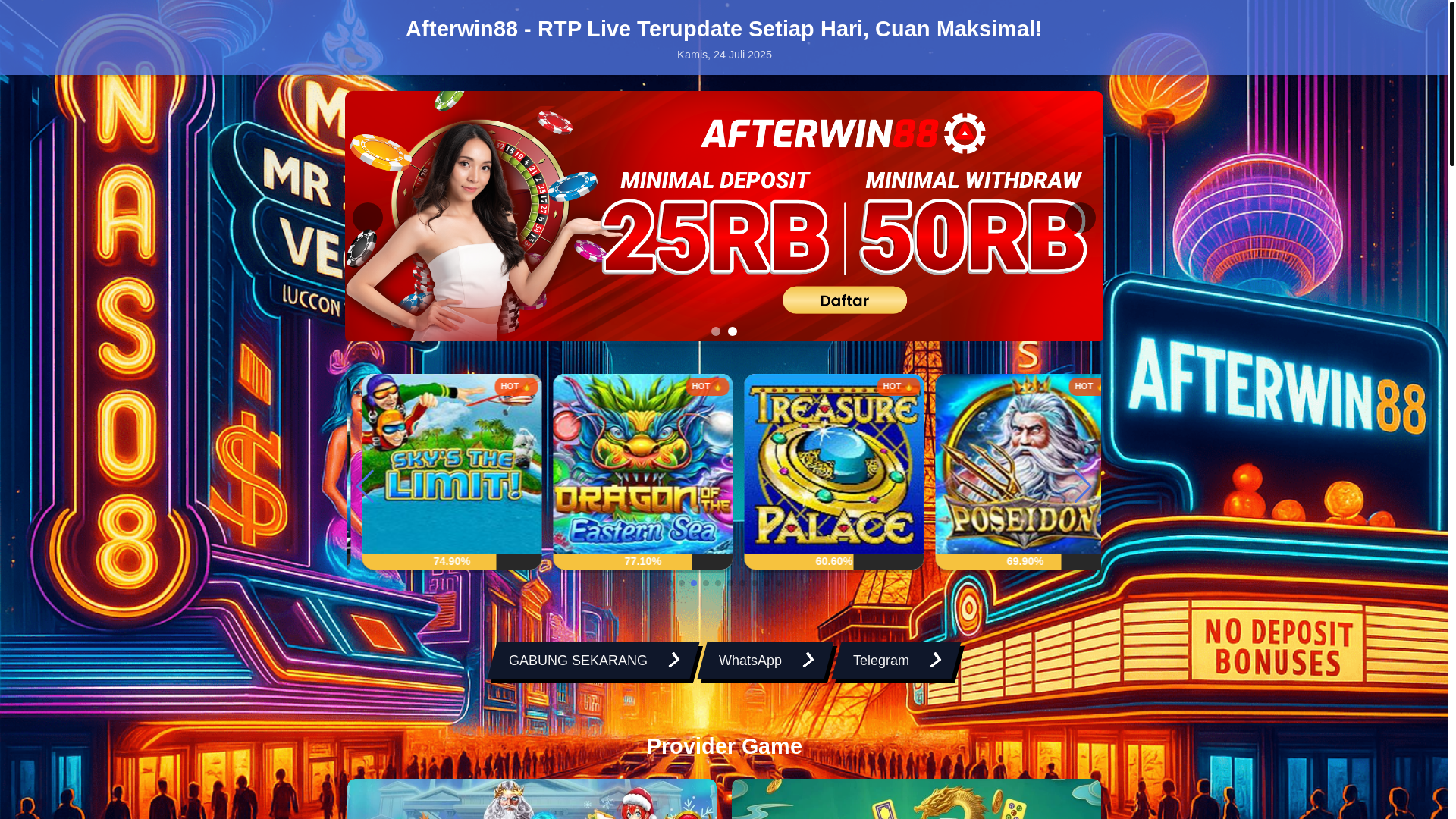 website screenshot of https://afterwin88rtphoki.com/