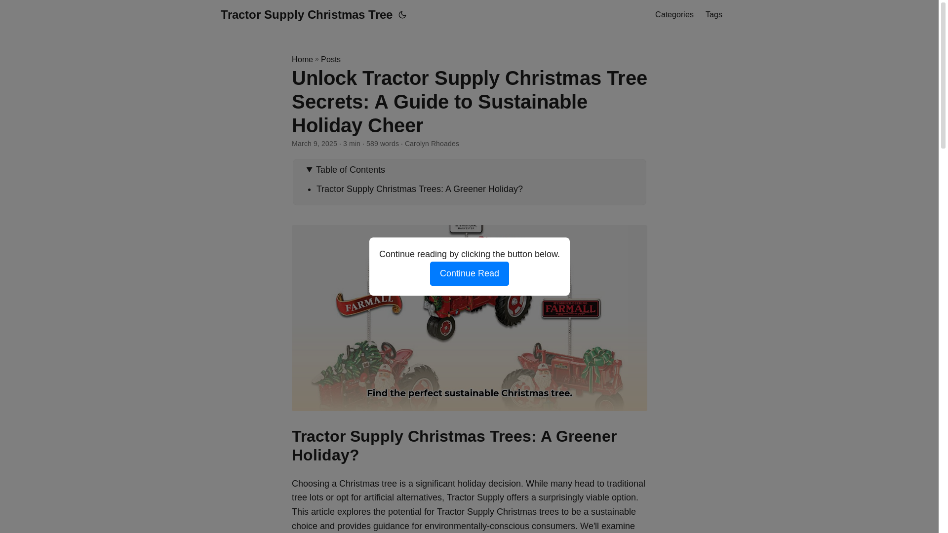 website screenshot of https://tractor-supply-christmas-tree.pages.dev/