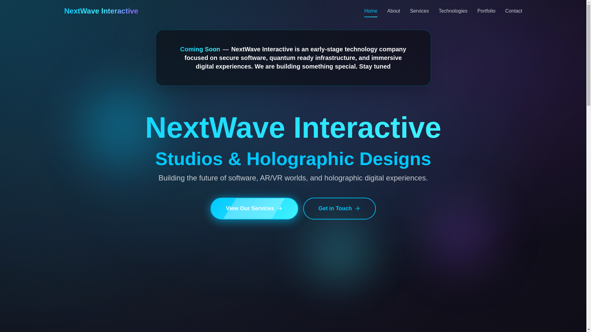 website screenshot of https://nextwaveinteractivestudios.com/