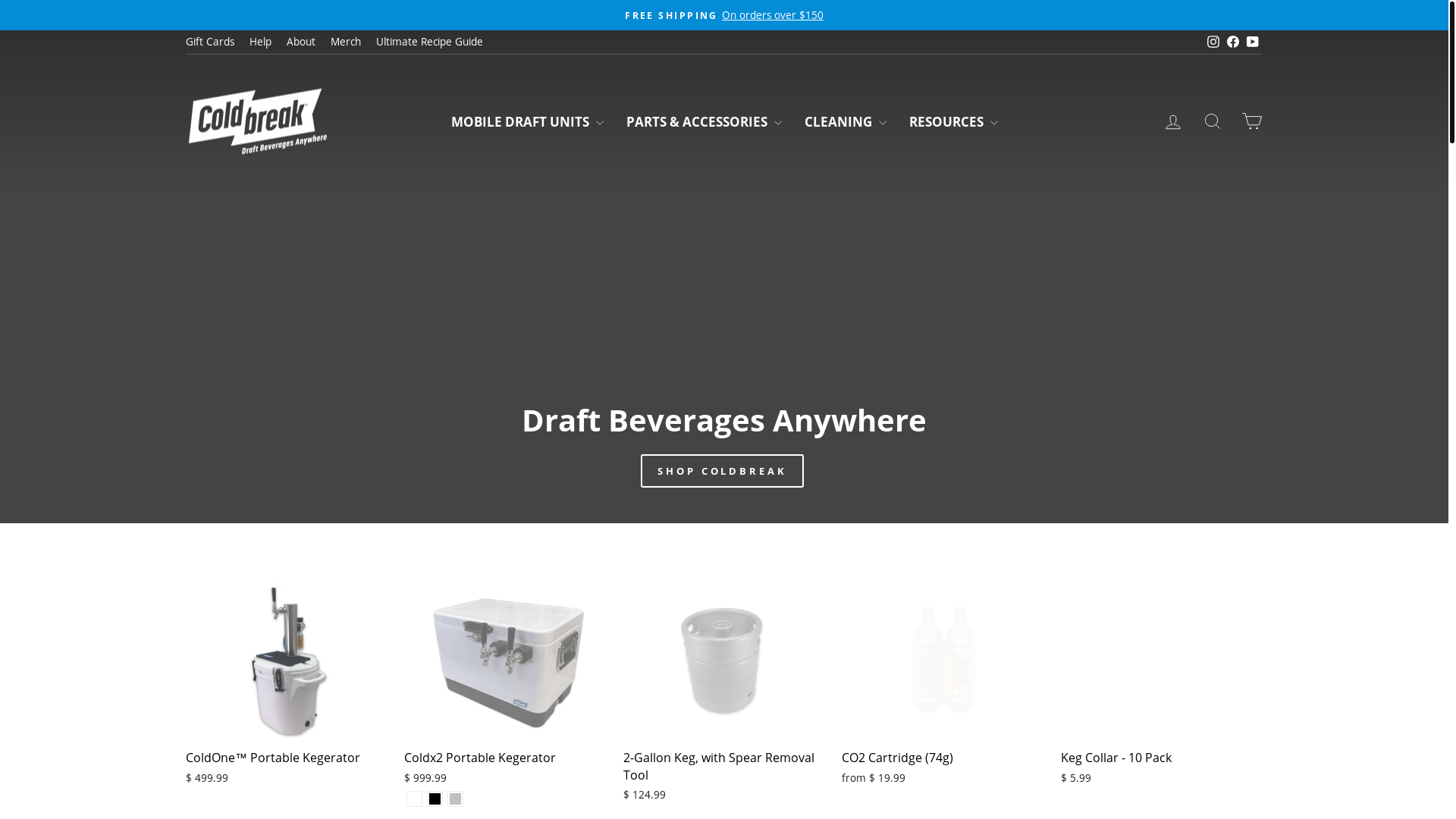 website screenshot of https://coldbreakusa.com/