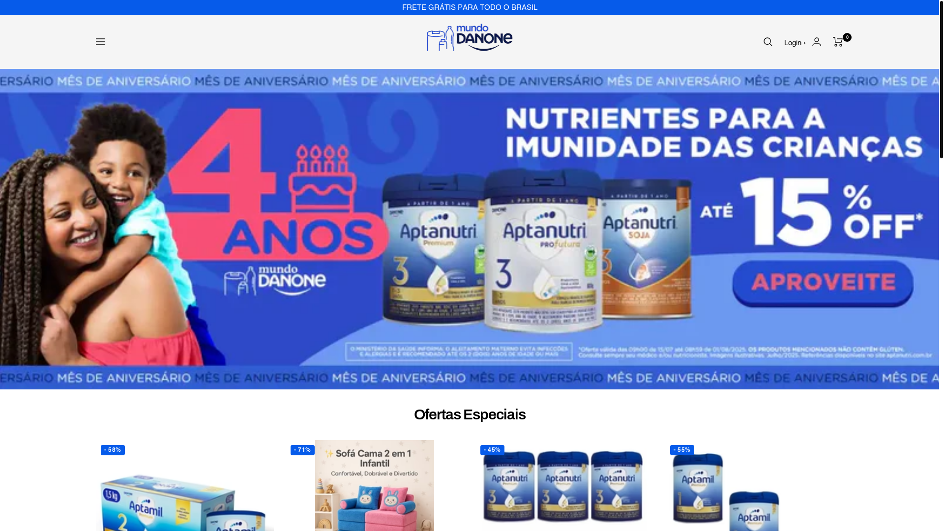 website screenshot of https://mundodanone.store/