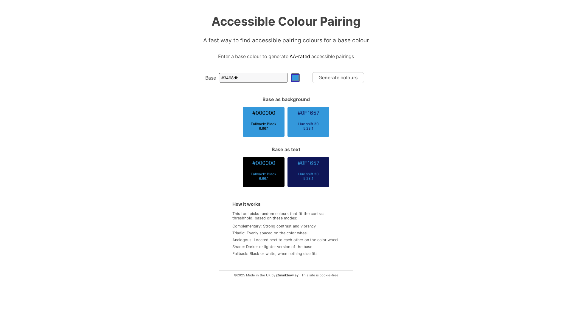 website screenshot of https://accessible-pairings.pages.dev/