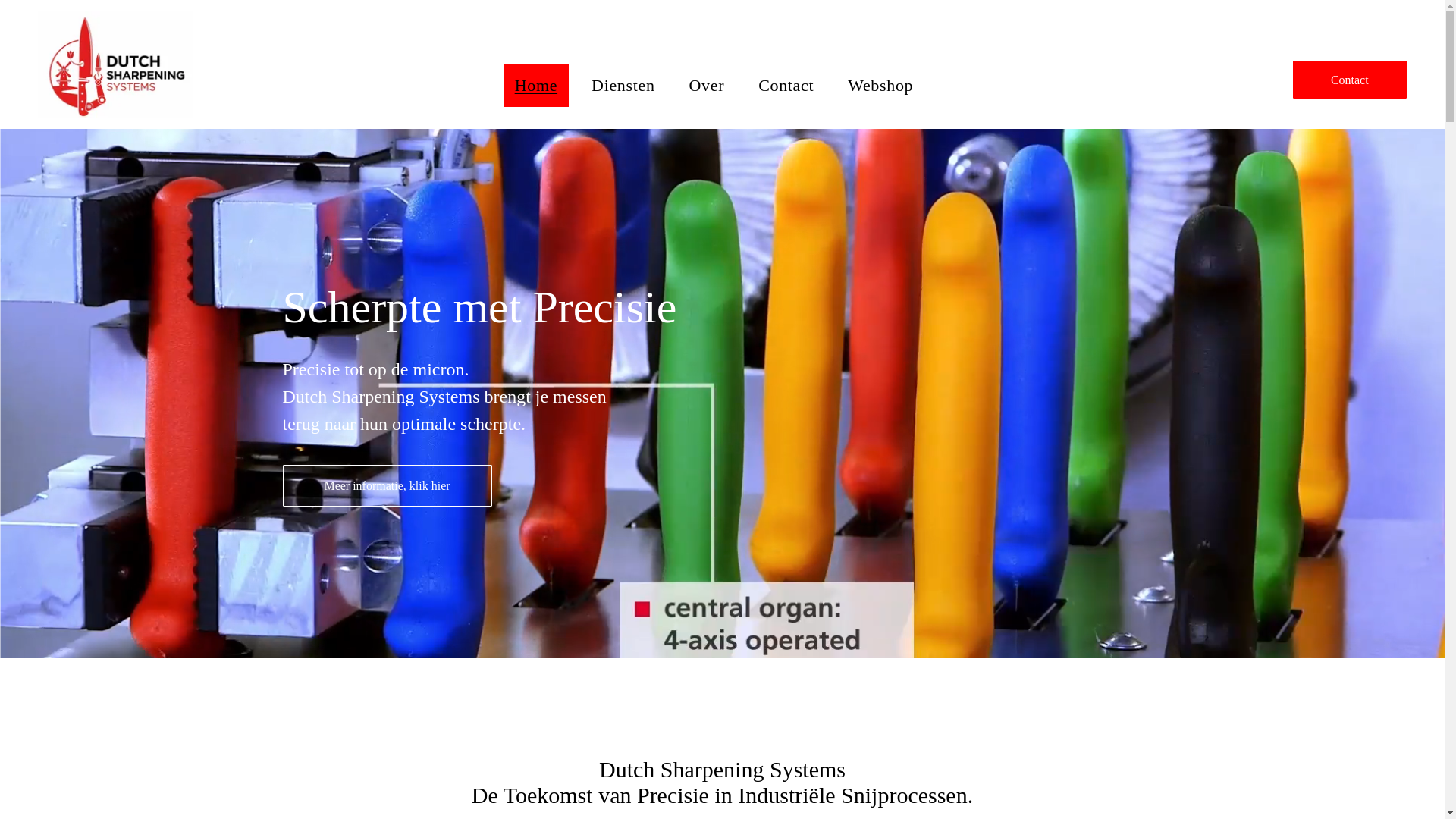 website screenshot of https://dutchsharpeningsystems.nl/