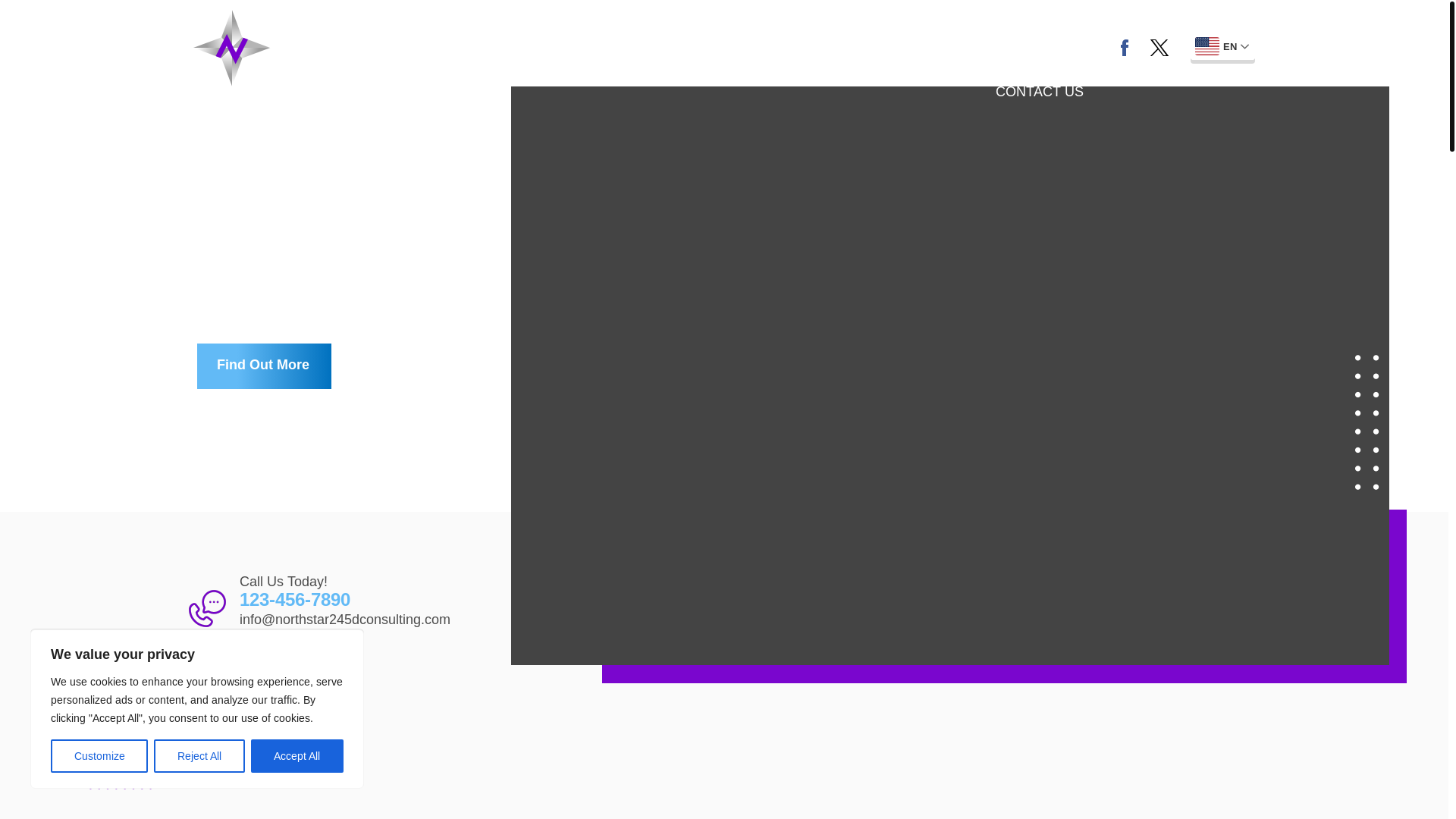 website screenshot of https://northstar245dconsulting.com/