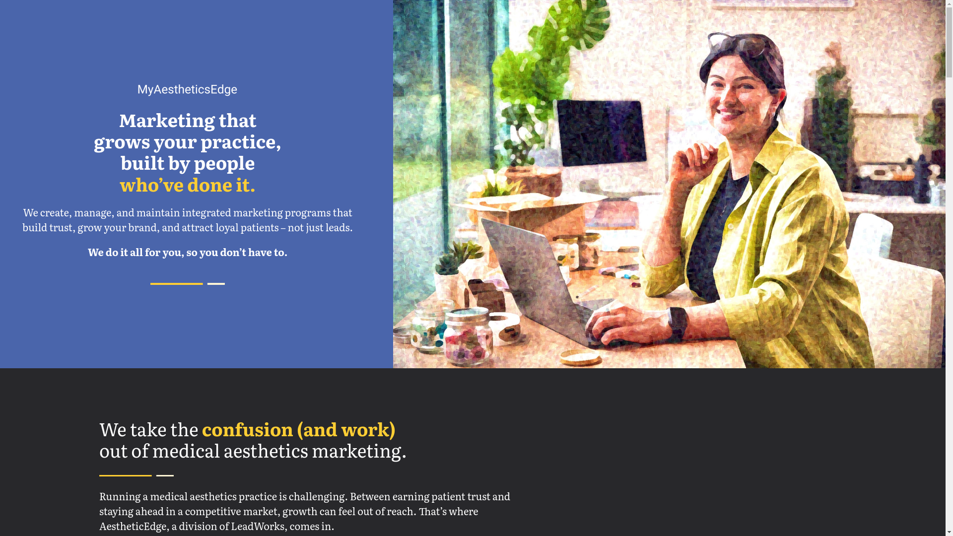 website screenshot of https://myaestheticsedgegen.com/