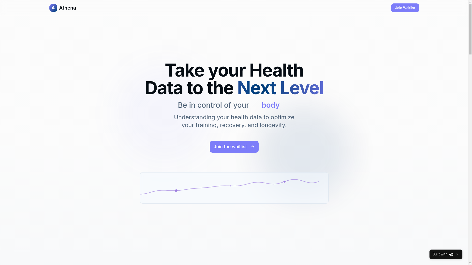 website screenshot of https://tryathena.xyz/